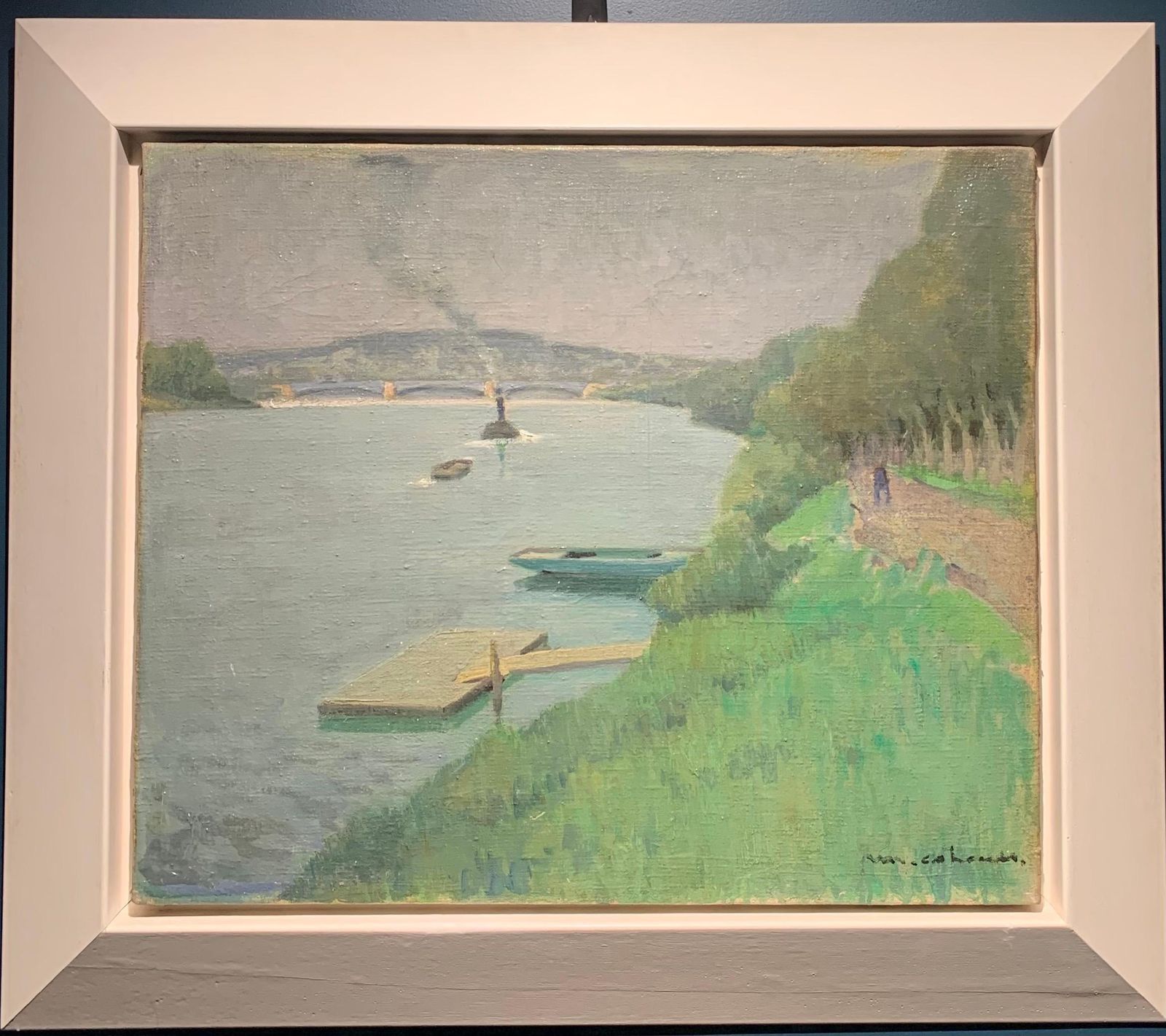 Henry Maurice Cahours"La Seine à Puteaux"   Oil, Cm. 55 X 46, 1930 Ca 1930 Ca