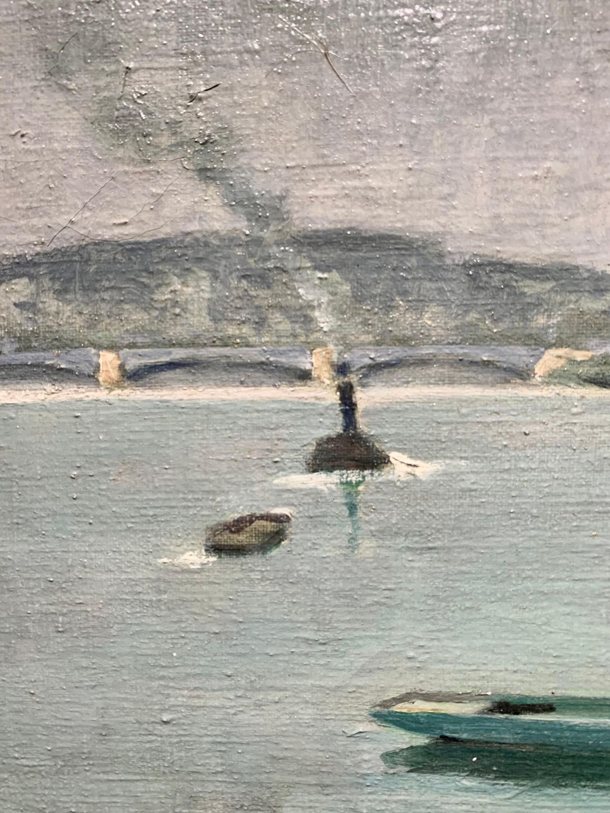 Henry Maurice Cahours"La Seine à Puteaux"   Oil, Cm. 55 X 46, 1930 Ca 1930 Ca photo Art