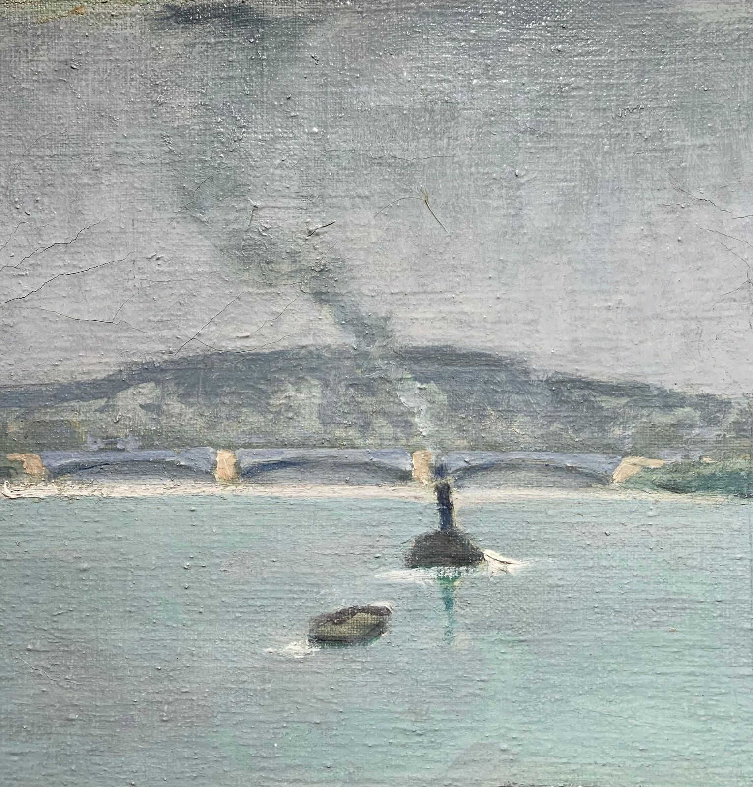 Henry Maurice Cahours"La Seine à Puteaux"   Oil, Cm. 55 X 46, 1930 Ca 1930 Ca photo vinterior
