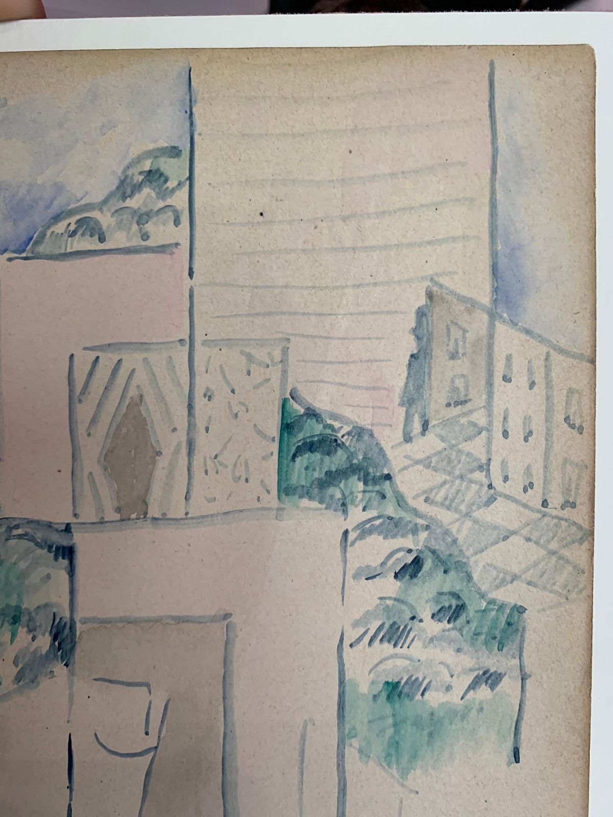 Léopold Survage"Paysage Cubiste" Watercolor 1915  Cm. 23, 5 X 18, 5  Cubism1915 photo 6803.0