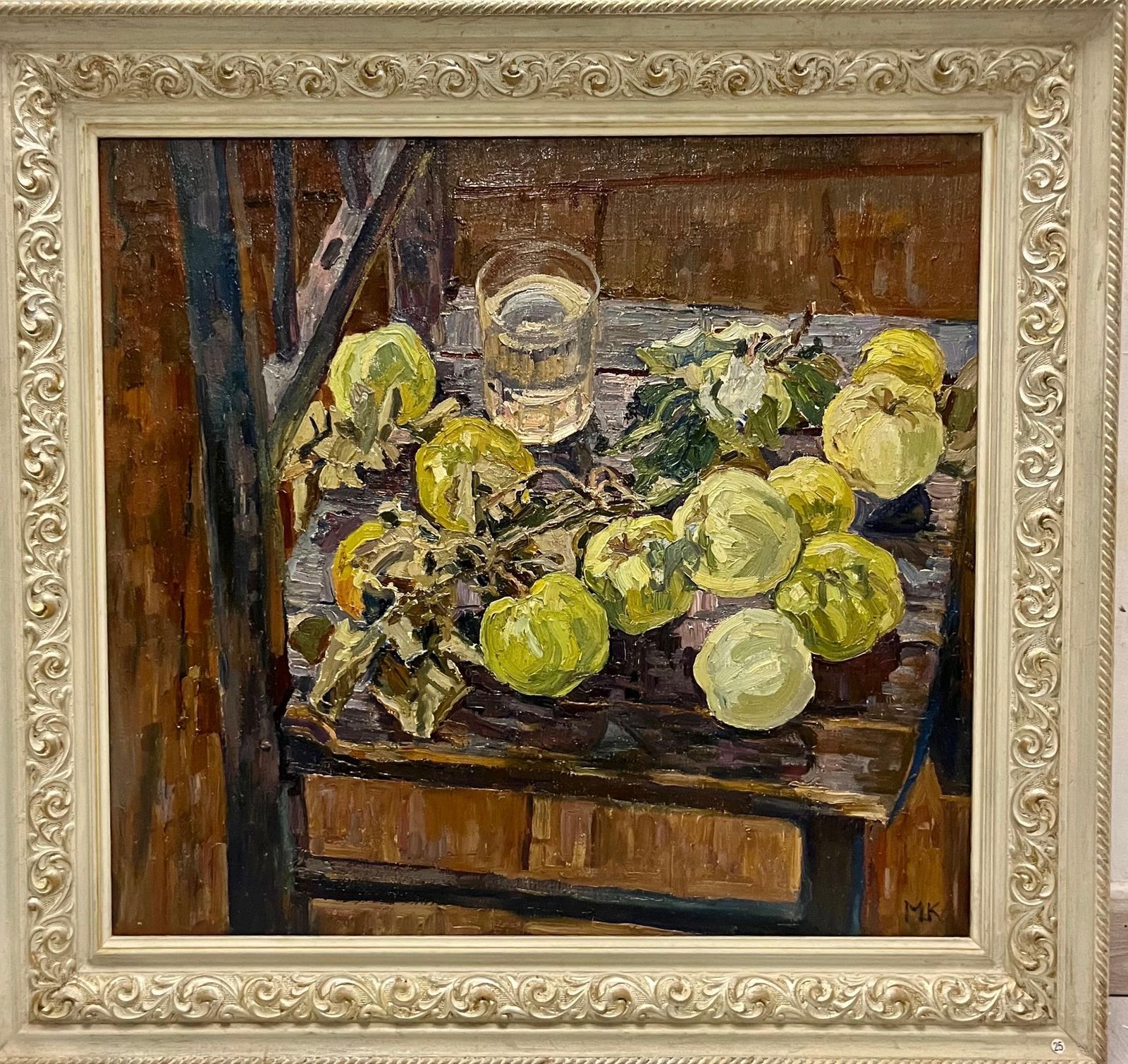 Maya Kopitzeva"Mele Verdi " Olio Cm. 67 X 63  19881988