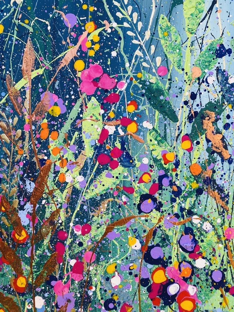Phoebe..Hand Painted Original Acrylic Art On A Up Cycled Canvas 100cm X 80cm photo Art