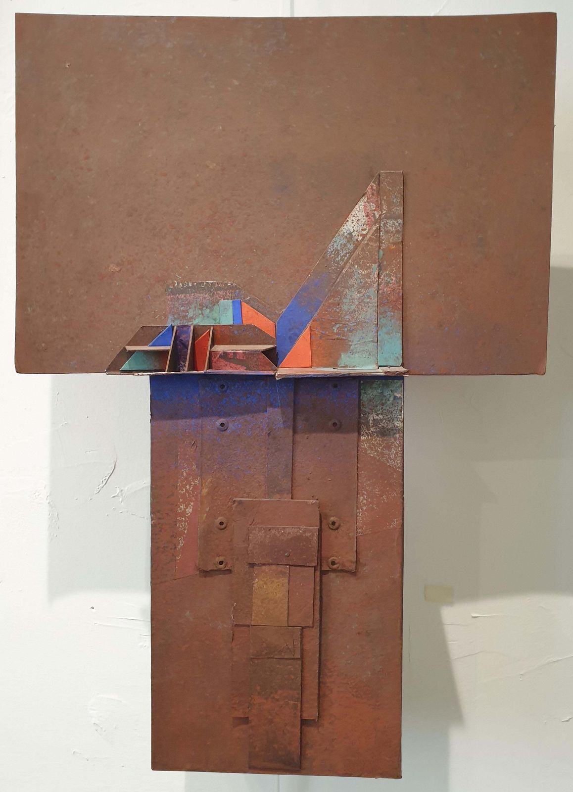 Joseph Alessandrihigh Relief Totem, Abstract Geometric Sculptural Wall Applique.2011