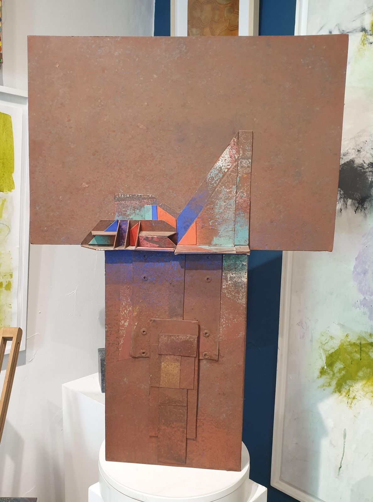 photo for sale Joseph Alessandrihigh Relief Totem, Abstract Geometric Sculptural Wall Applique.2011