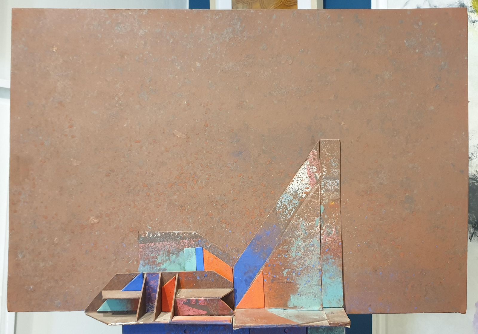Art Joseph Alessandrihigh Relief Totem, Abstract Geometric Sculptural Wall Applique.2011 photo