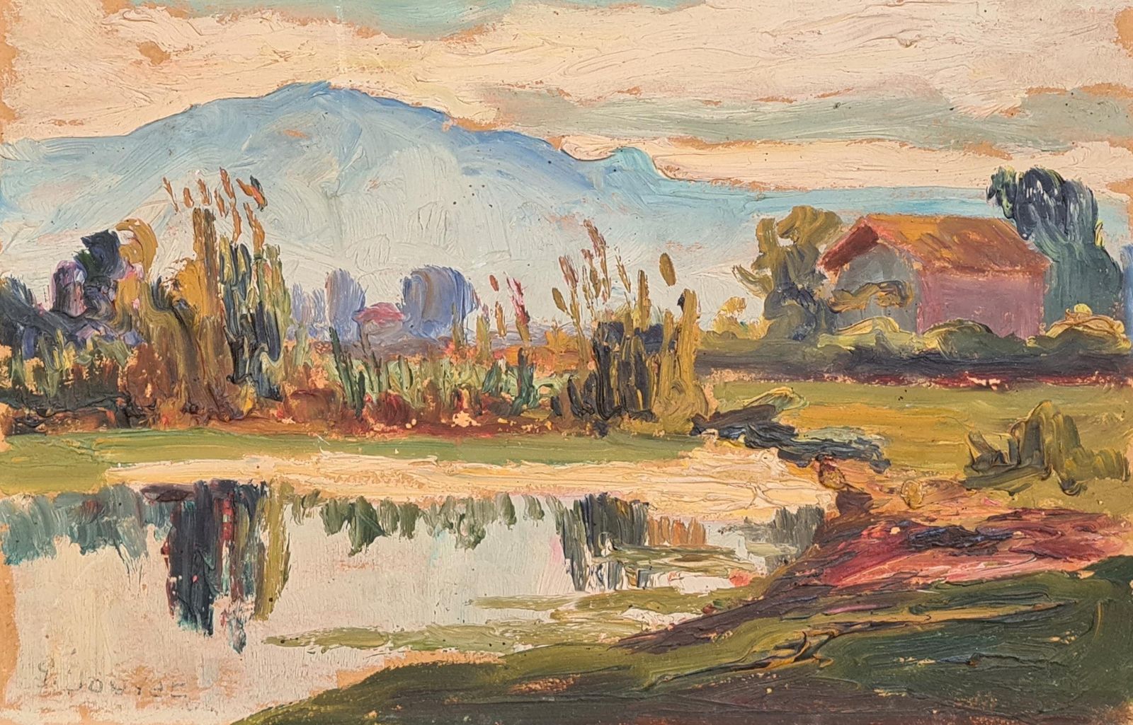 G Jouyetbarbizon School Landscape, Le Moucherotte. Oil.