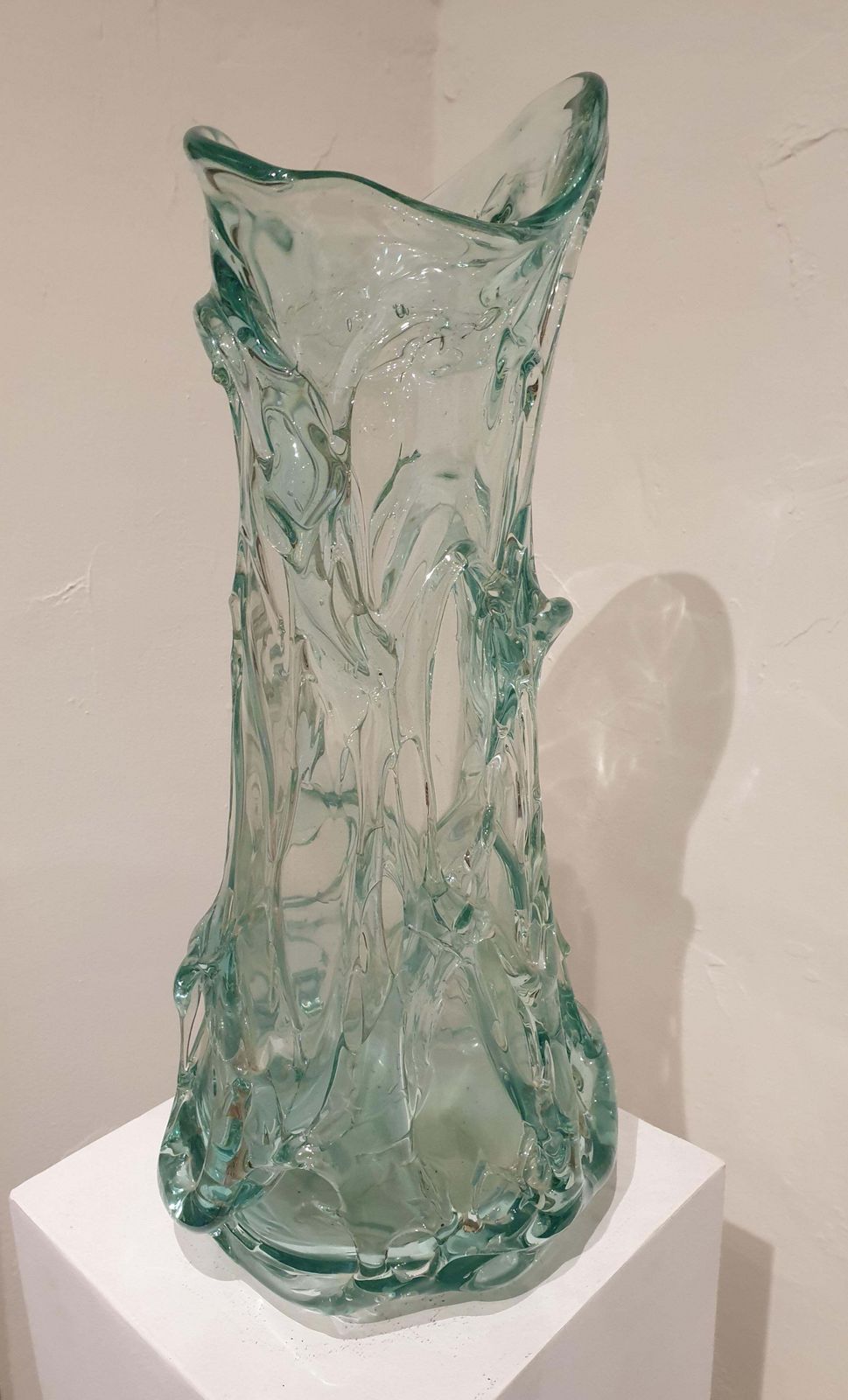 Olivier Guislarge Pair Of Signed Murano Glass Vases.Late 20th Century photo for sale