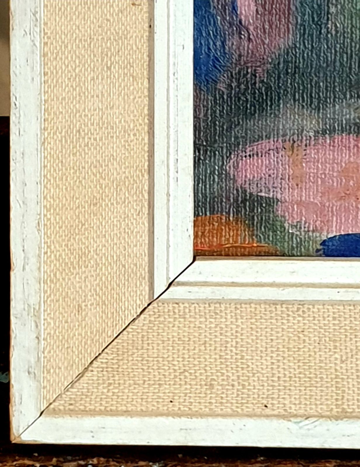 photo vinterior Bill Brown Late Mid Century Interior Scene, A Villa At Cannes, South Of France. Oil, Board1976