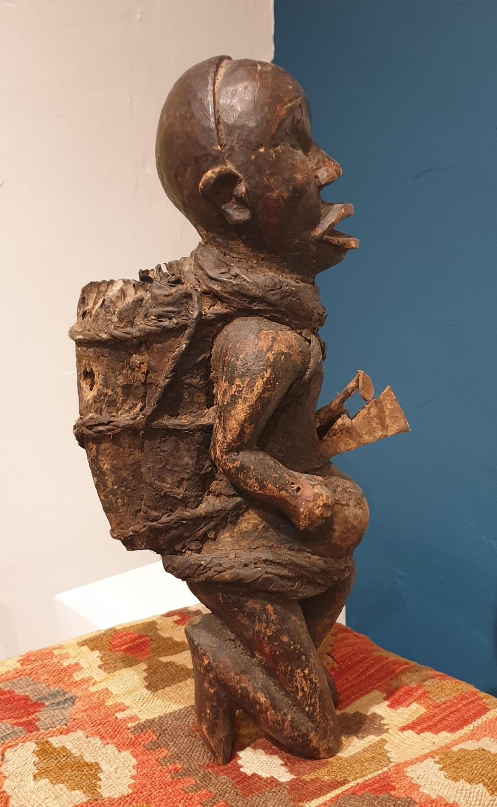 photo for sale Songye Craftsmenstatue Songye, Kneeling Male Figure, Democratic Republic Of Congo