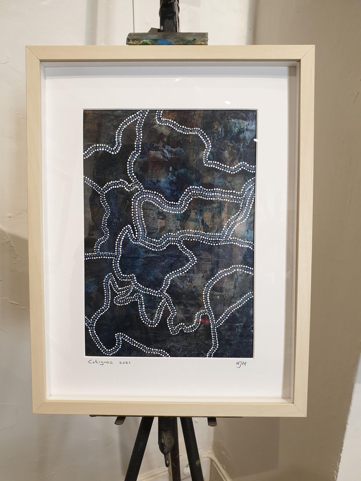 photo buy Menno Moddermancontemporary Aboriginal Inspired Abstract. Acrylic On Linen On Card.2020