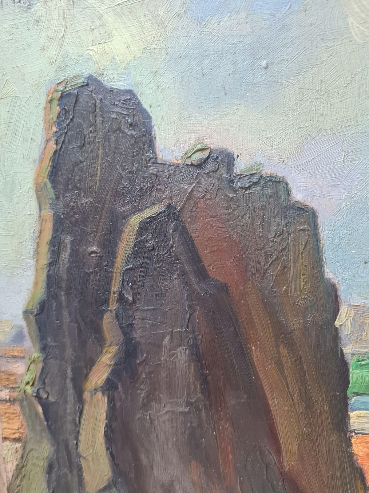Jacques Buecherfrench Impressionist Oil On Panel Landscape, Lourdes1939 photo Art