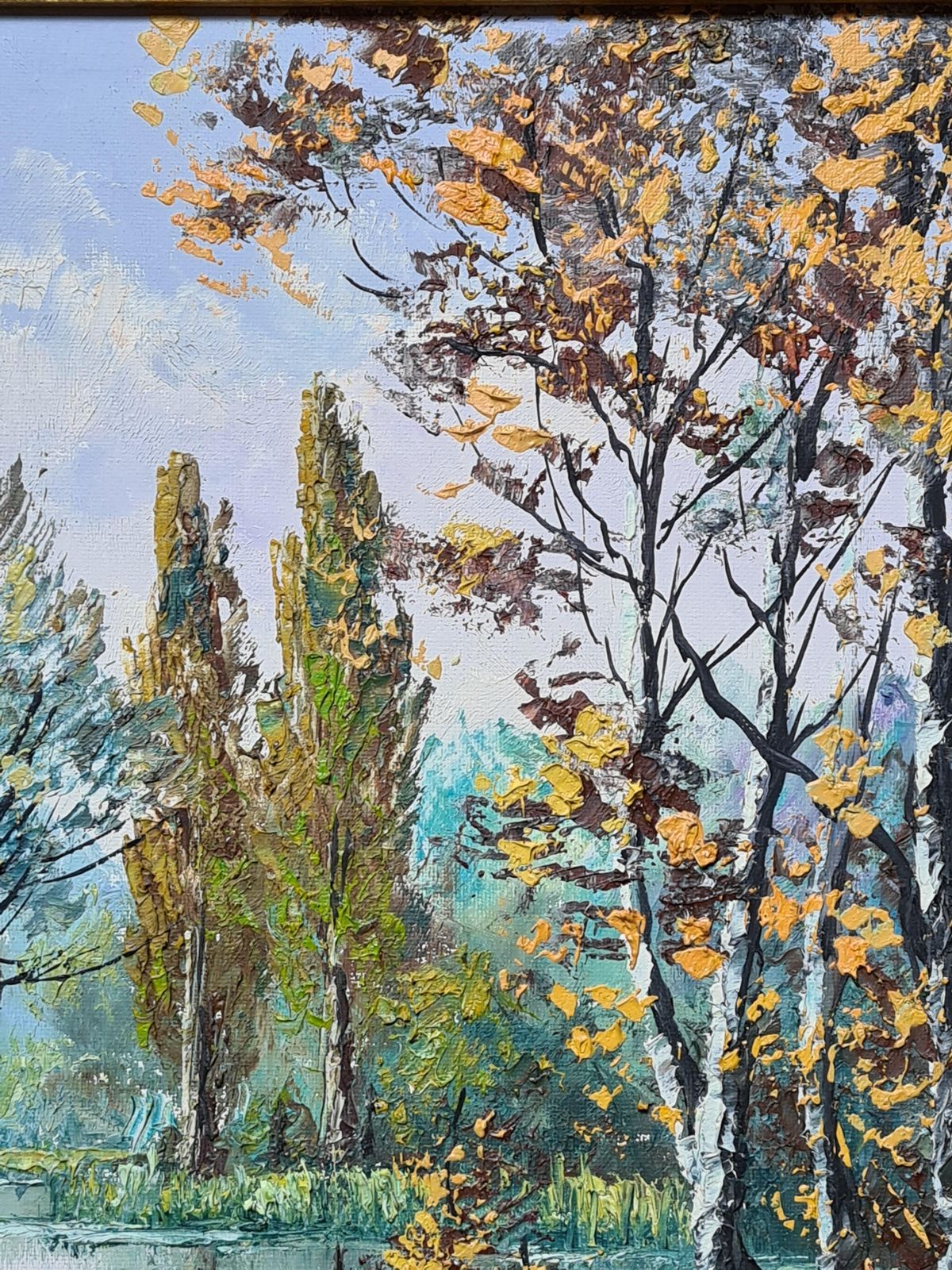Maurice Schwab Aka 'Grawil''A River Runs Through It', Summer By The Riverbank. Oil On Canvas. photo 578.0