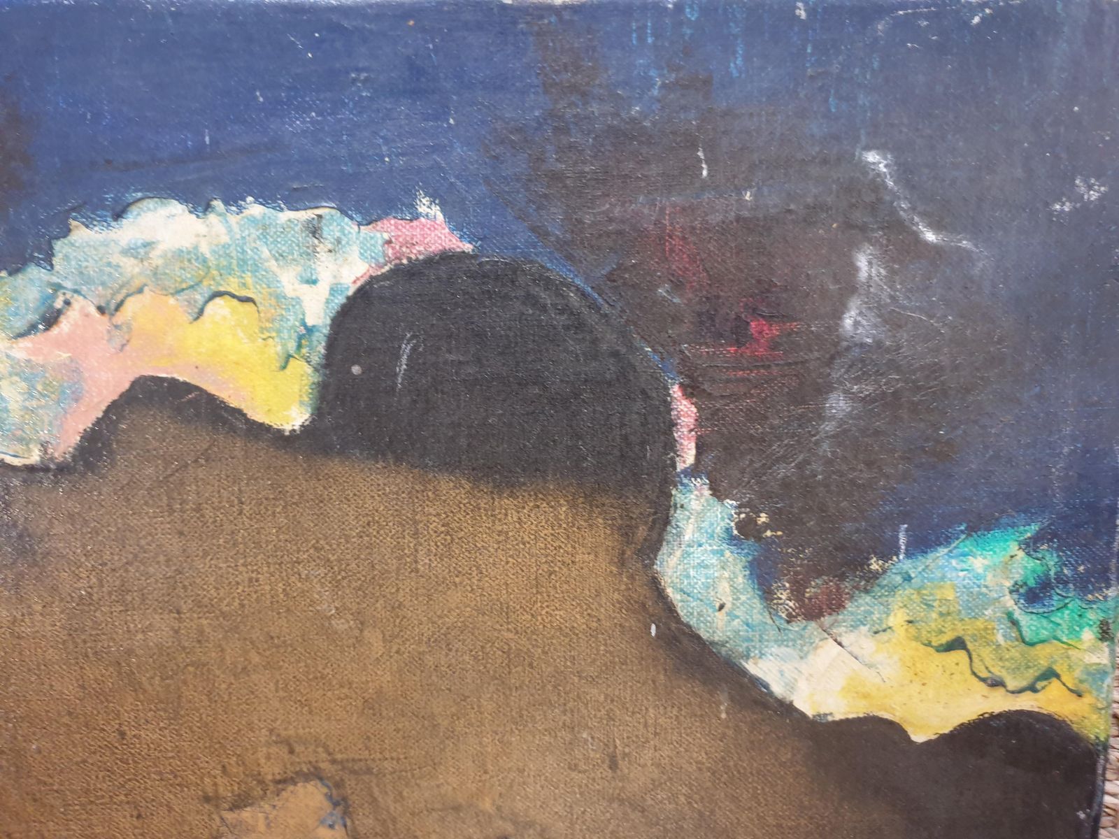 photo buy André Tardieumid Century Abstract Expressionist Oil On Canvas.1976