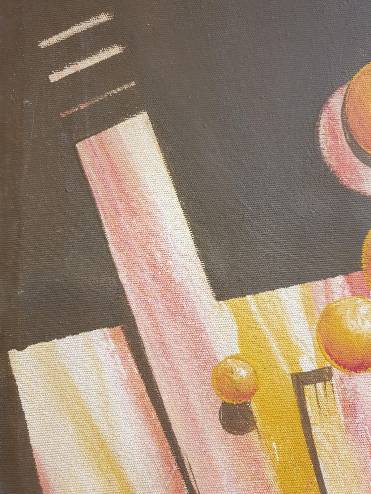Amadou Cisse Dialate 20th Century Senegalese Abstract Geometric Acrylic On Canvas. 1990s photo vinterior