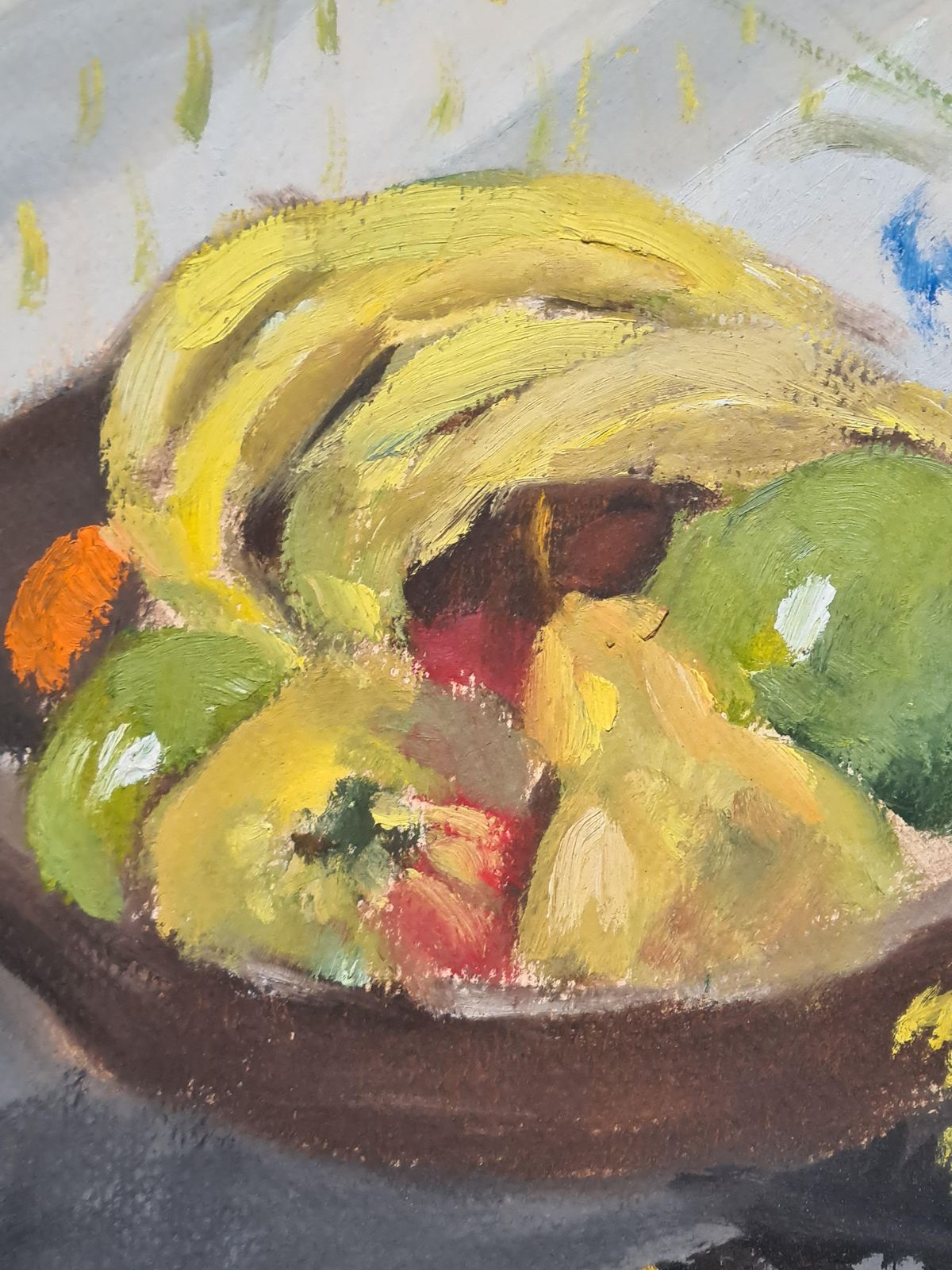 Bill Browncolourful Still Life With Fruit And Flowers, 'Nature Mort, Fruits Et Fleurs'1991 photo vinterior