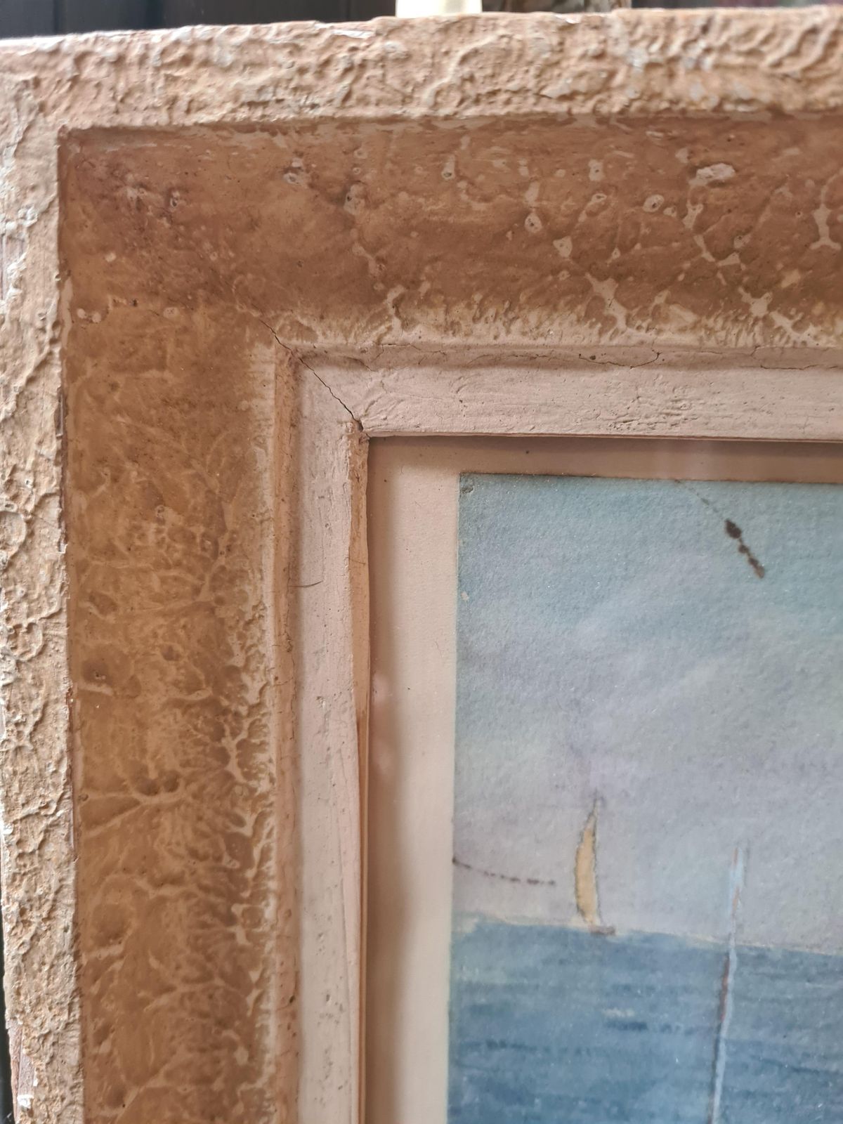 Girardmarine Scene, French Breton Watercolour, The Fishing Nets photo buy