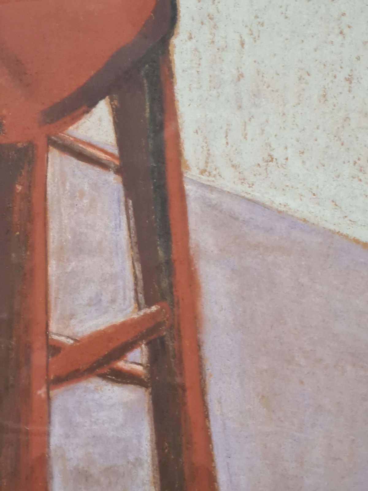 Eileen Gore Sellonthe Red Chair, Pop Art, Circle Of David Hockney. Oil Pastel.1974 photo buy