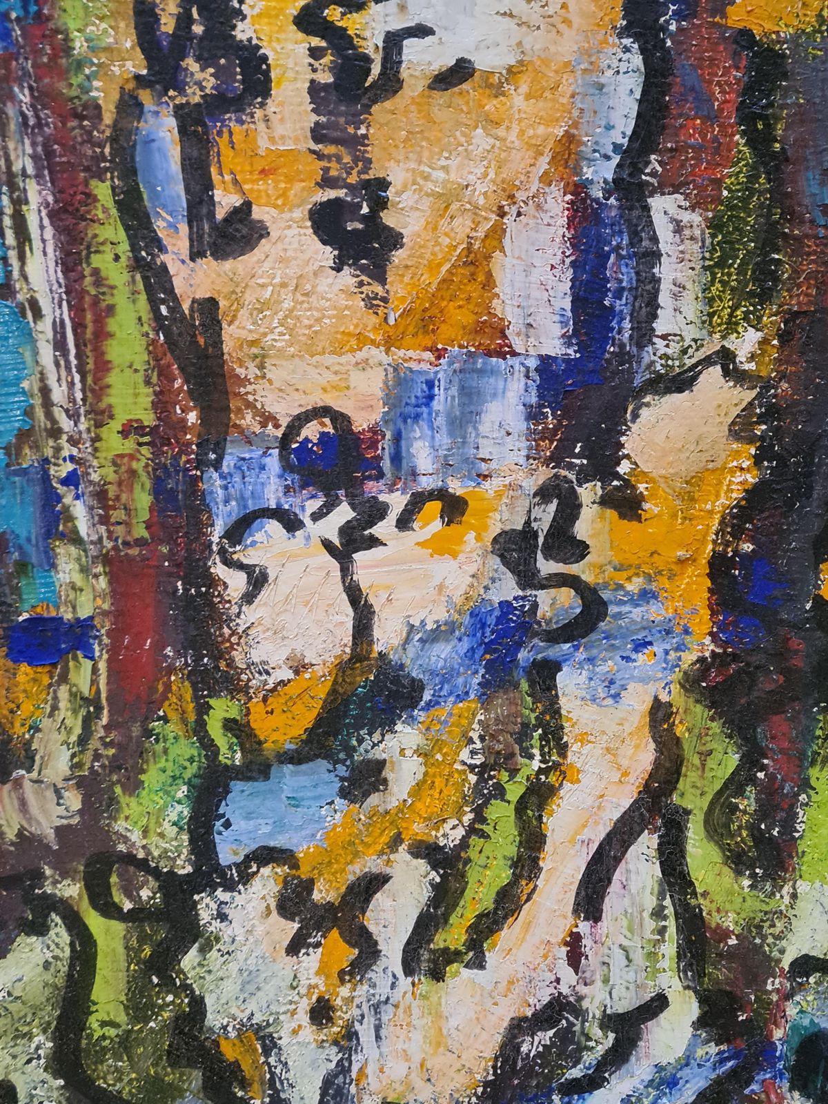 Norbert Palmade'light In The Forest', French Abstract Impressionist Oil On Canvas1986 photo for sale