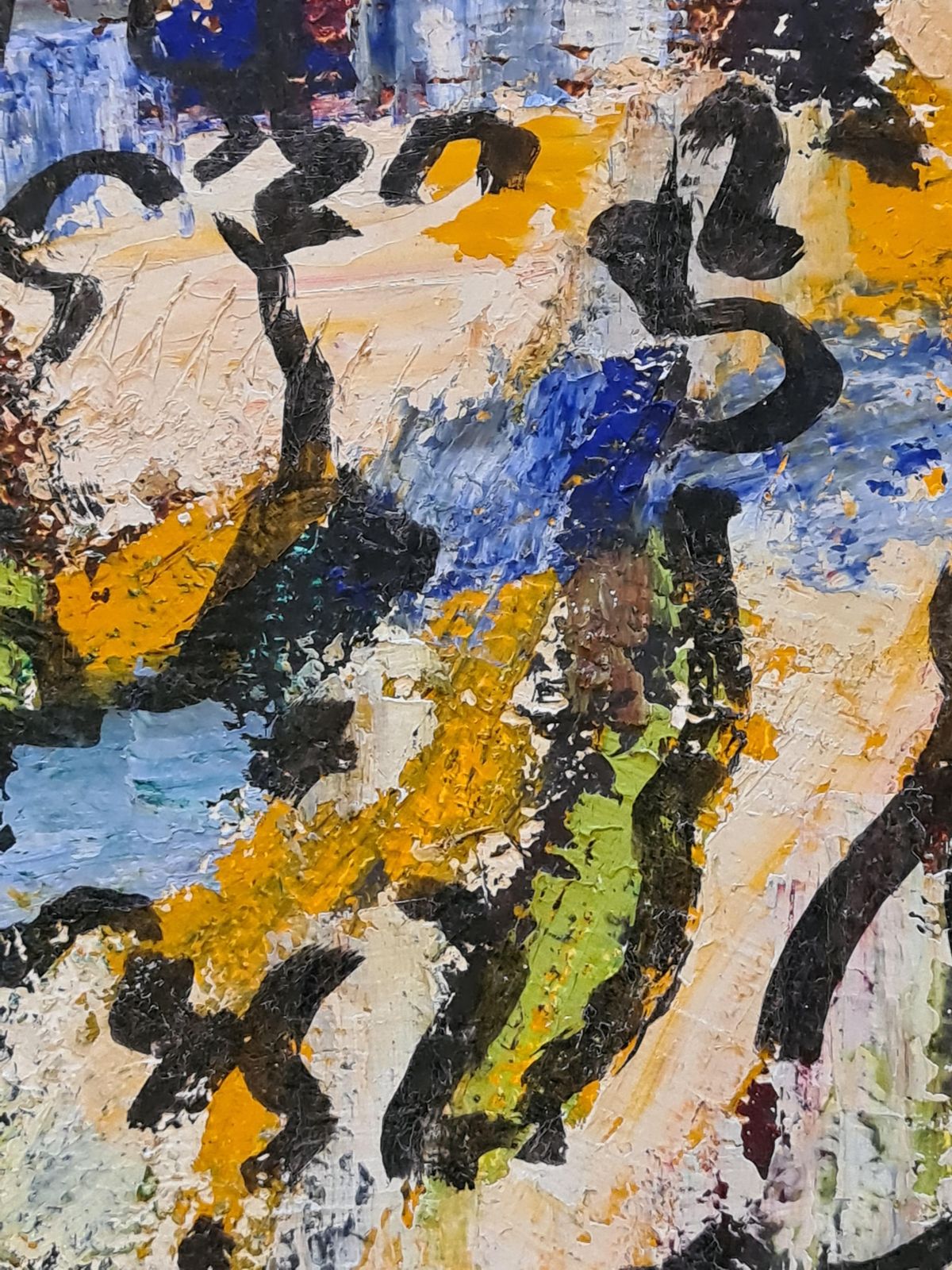 Norbert Palmade'light In The Forest', French Abstract Impressionist Oil On Canvas1986 photo vinterior