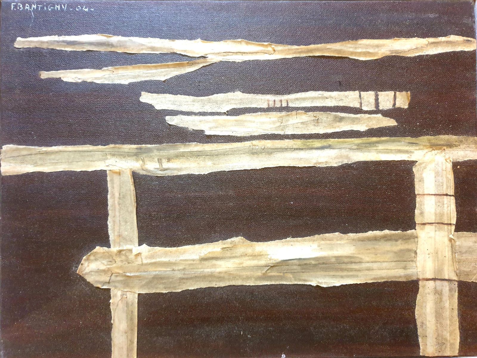 F Bantignycontemporary Mixed Media Abstract On Canvas.2004