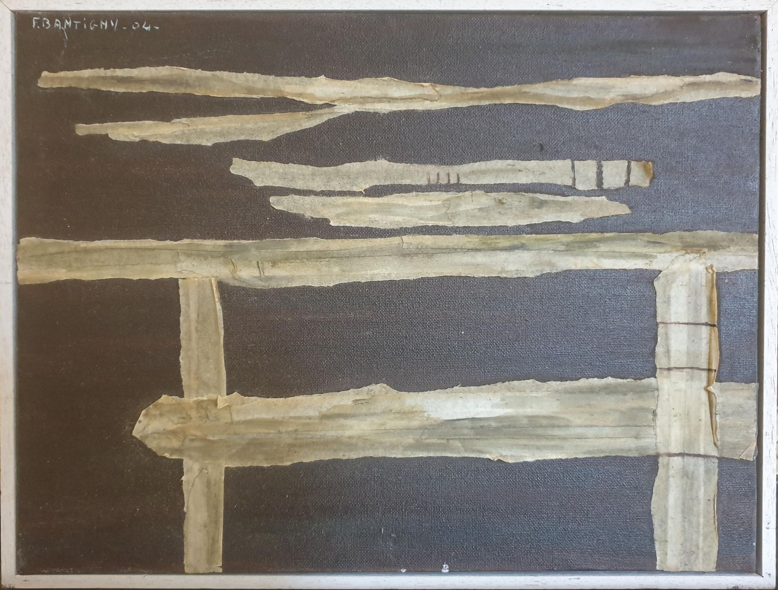 F Bantignycontemporary Mixed Media Abstract On Canvas.2004 photo vinterior