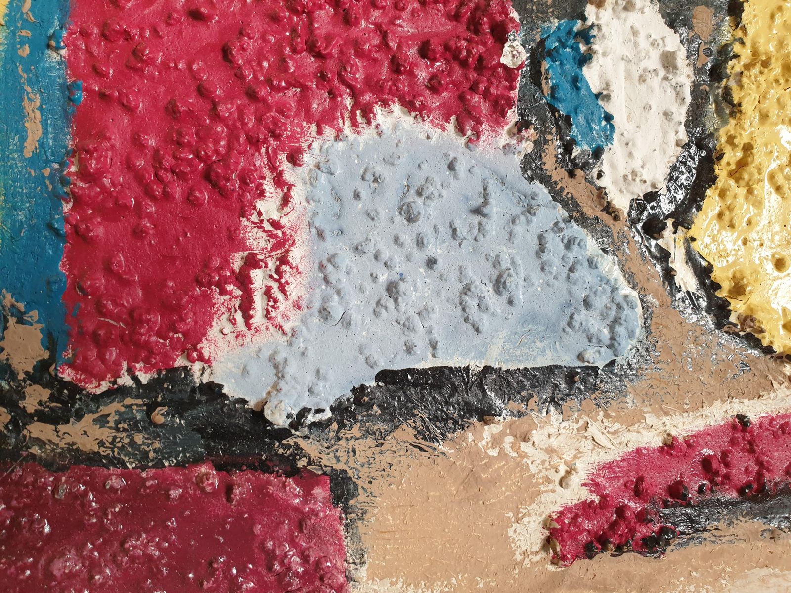 photo for sale 'Style Moderne', Mid Century Abstract Geometric, Oil On Canvas.1960s