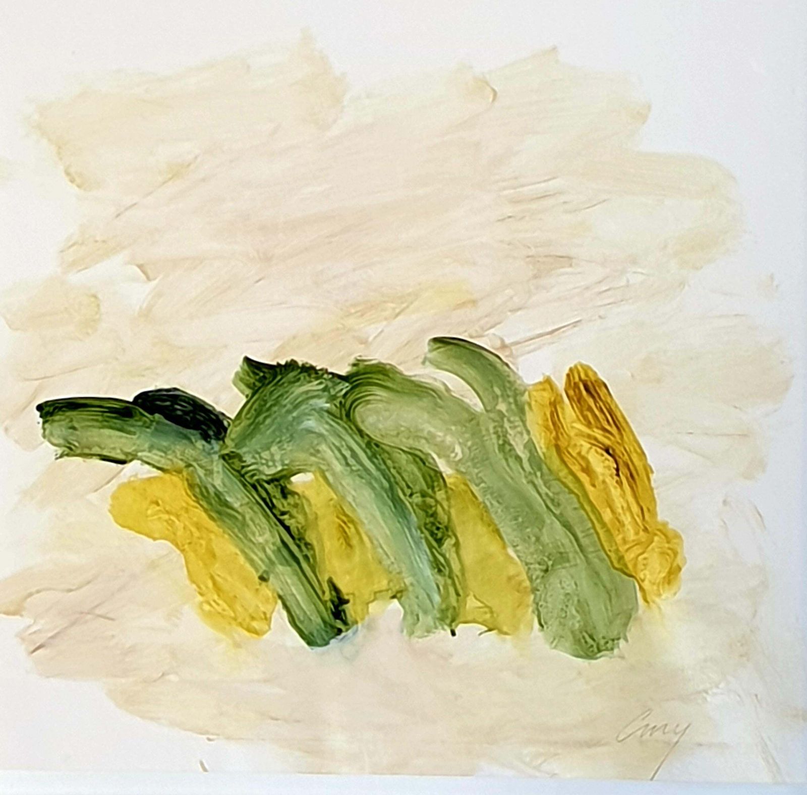 Christian Manoury Contemporary French Abstract Expressionist Acrylic On Paper..2020 photo furniture