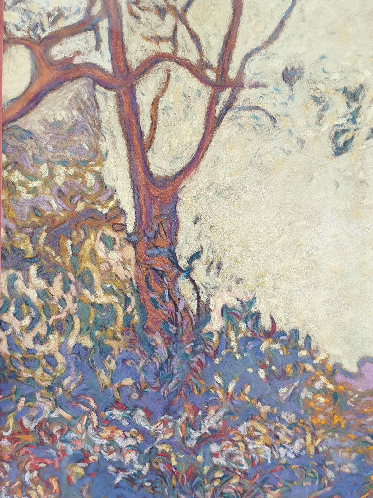 Francis Bessoncontemporary Impressionist Acrylic And Pastel. 'Forest In Lilac, Provence'.2015 photo 1446.0