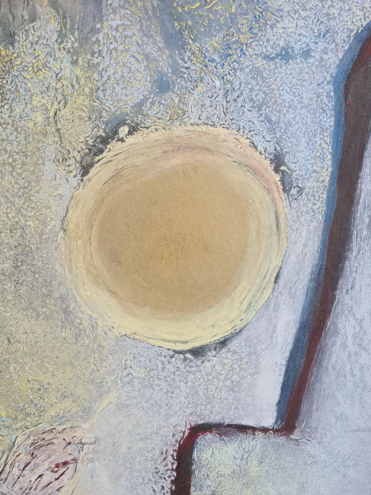 Francis Bessonsunshine, The Golden Orb, Large Contemporary Pastel And Mixed Media On Paper.2000 photo for sale