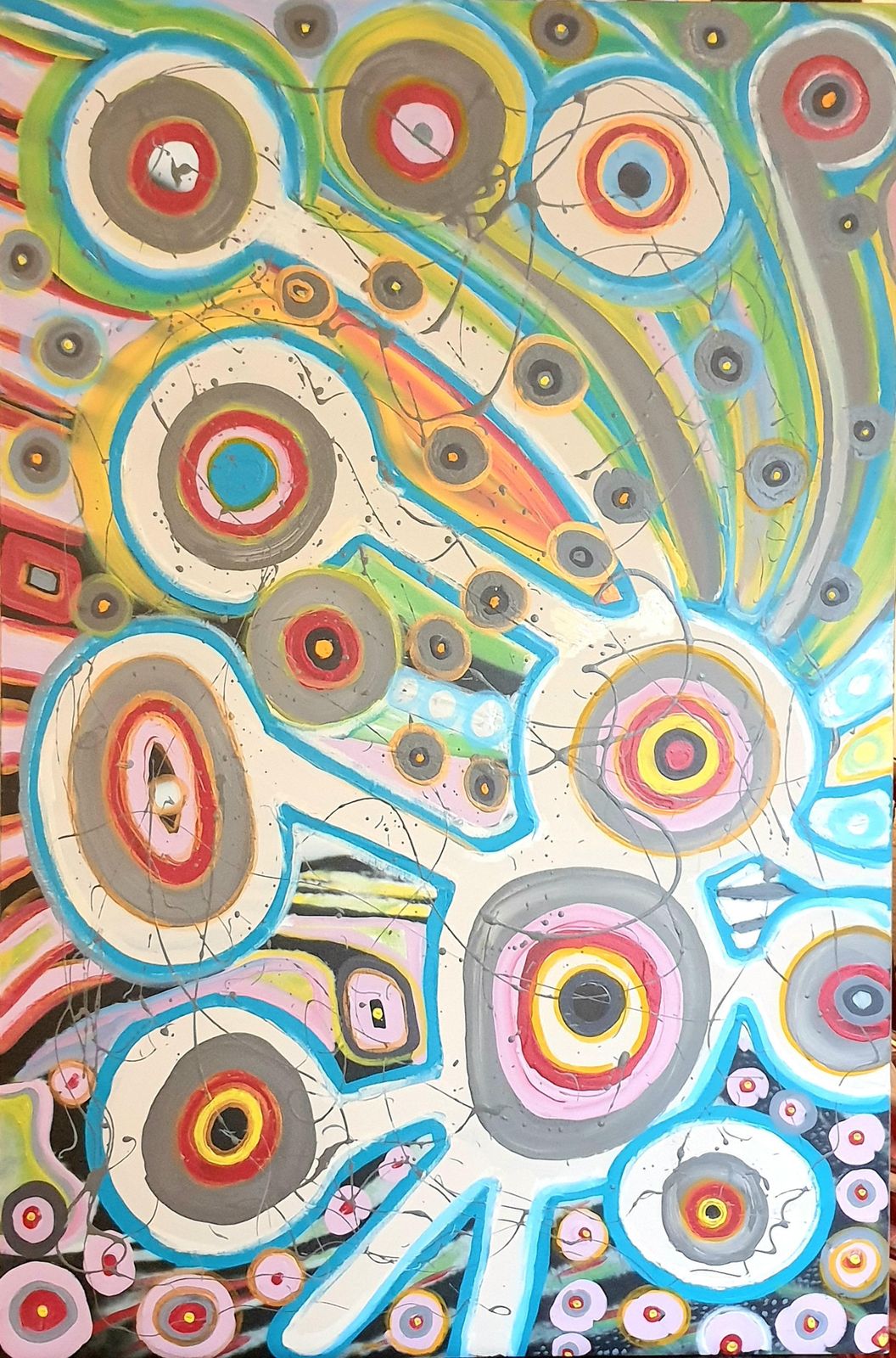 Albino Palamaraitalian Abstract Expressionist Acrylic On Canvas. 'Agrandissement Cellulaire'.2024