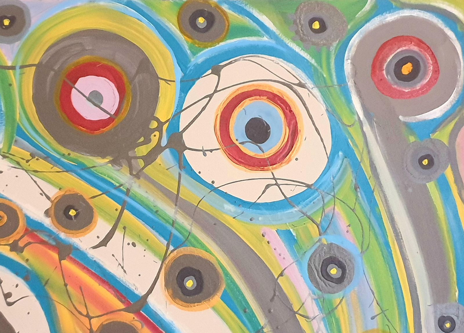 Albino Palamaraitalian Abstract Expressionist Acrylic On Canvas. 'Agrandissement Cellulaire'.2024 photo buy