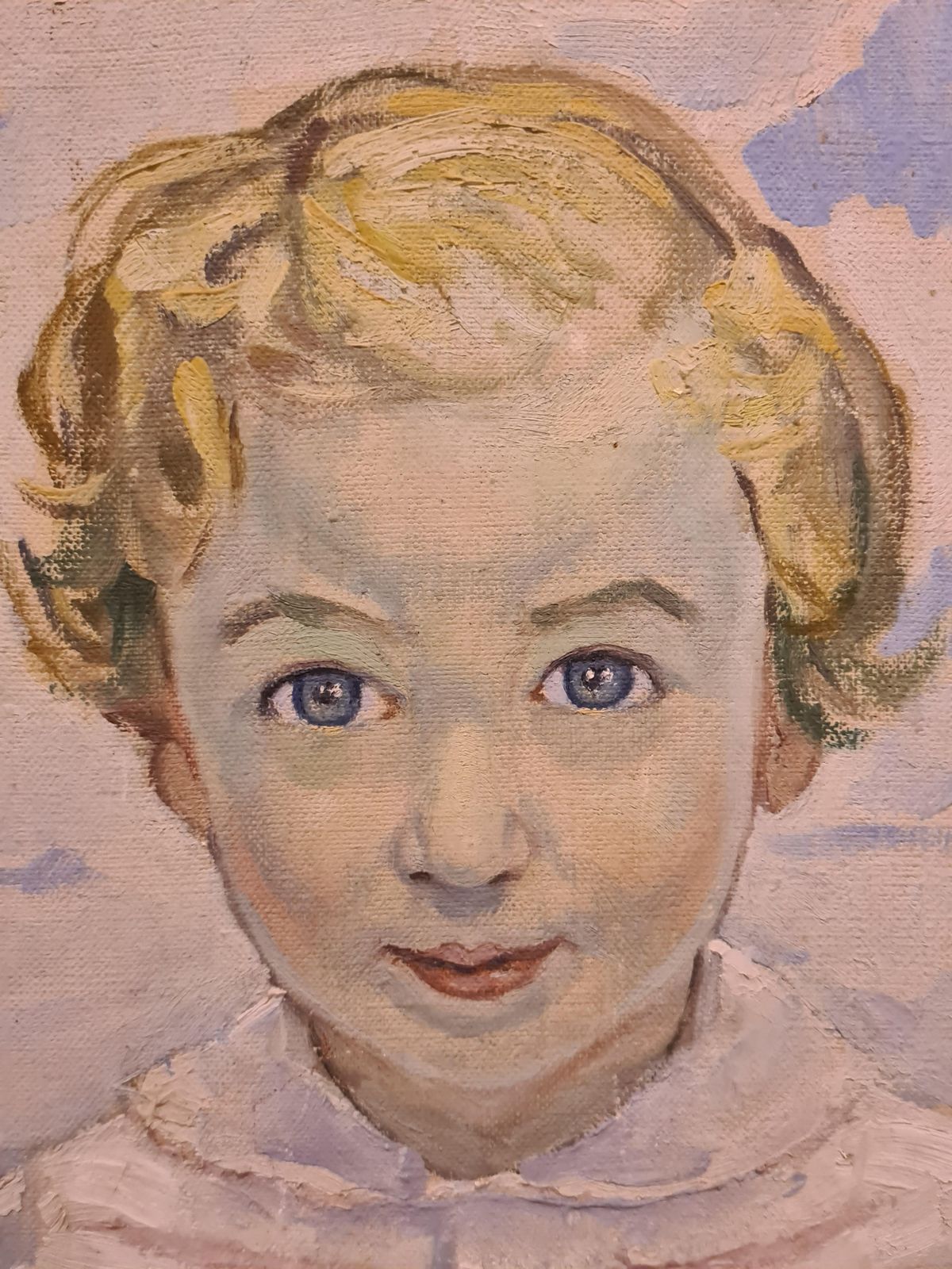 Emile Jean Patouxalice, Post Impressionist Portrait Of A Young Girl.1944 photo for sale