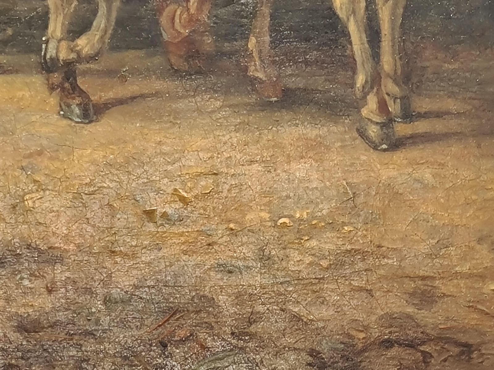 M M (Marie Munch)the Horse Drover, 19th Century Austrian School, Oil On Canvas1849 photo vintage