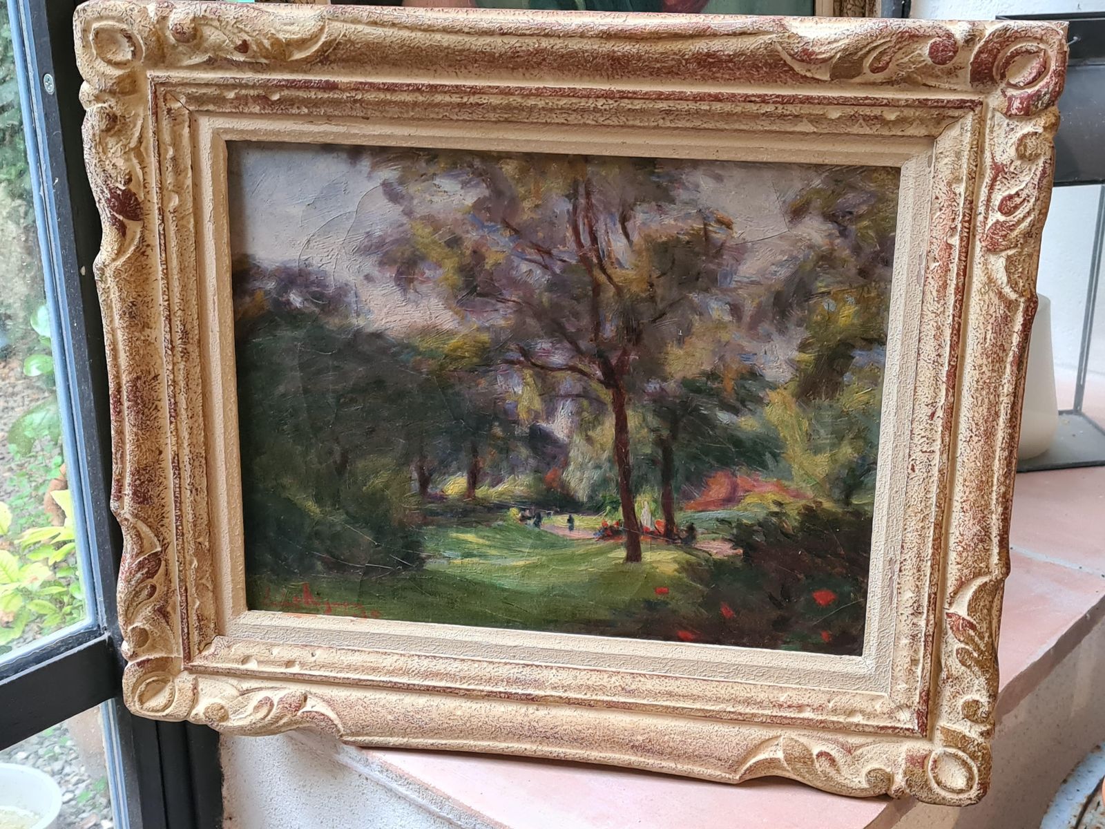 Art Lucien Mignonfrench Impressionist, A Clearing In The Woods, Close Circle Pierre August Renoir1935 photo