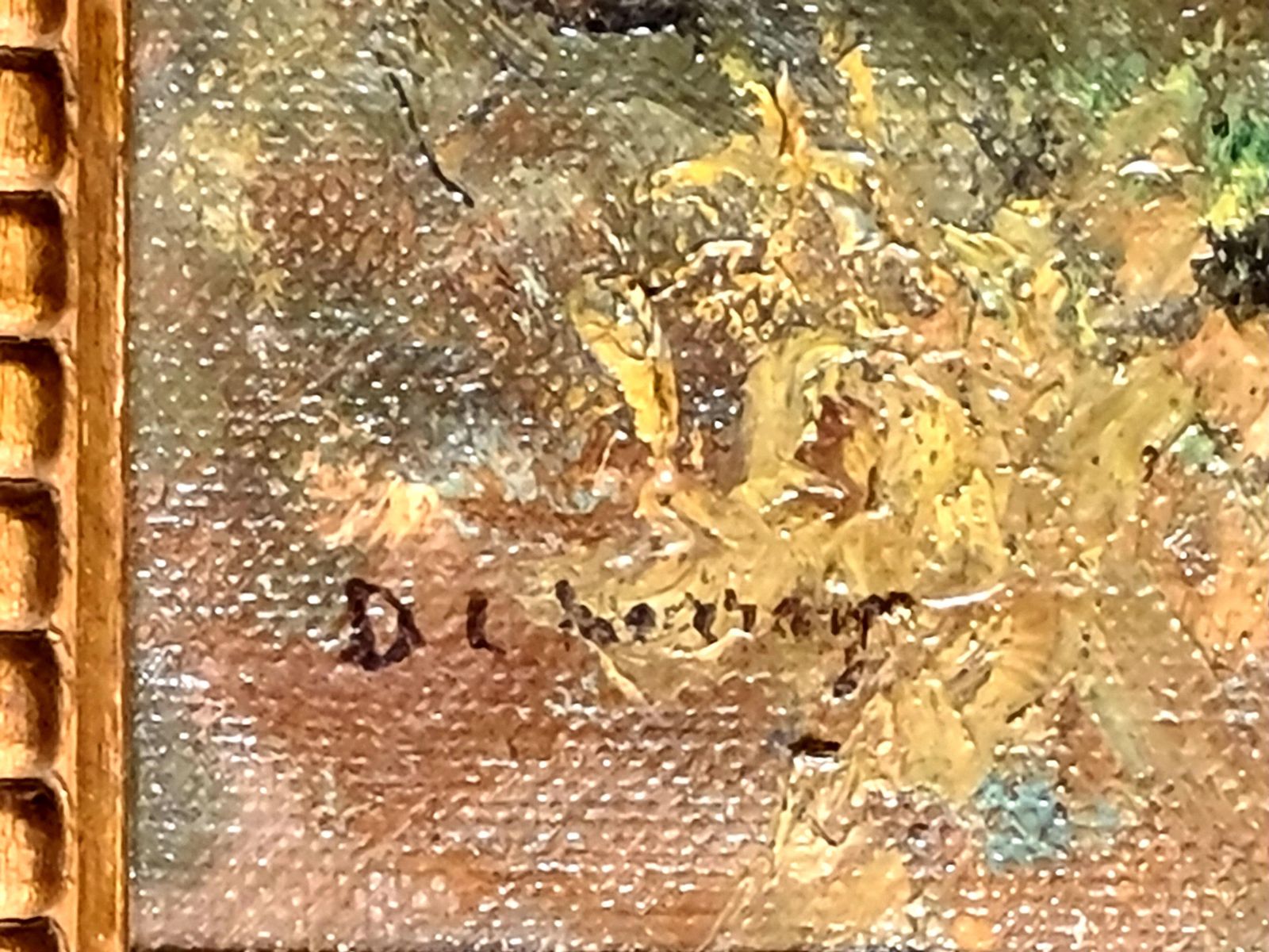 D. L. Murrayimpressionist Oil On Canvas, The Salmon Pool, Canonbie, Scotland photo for sale