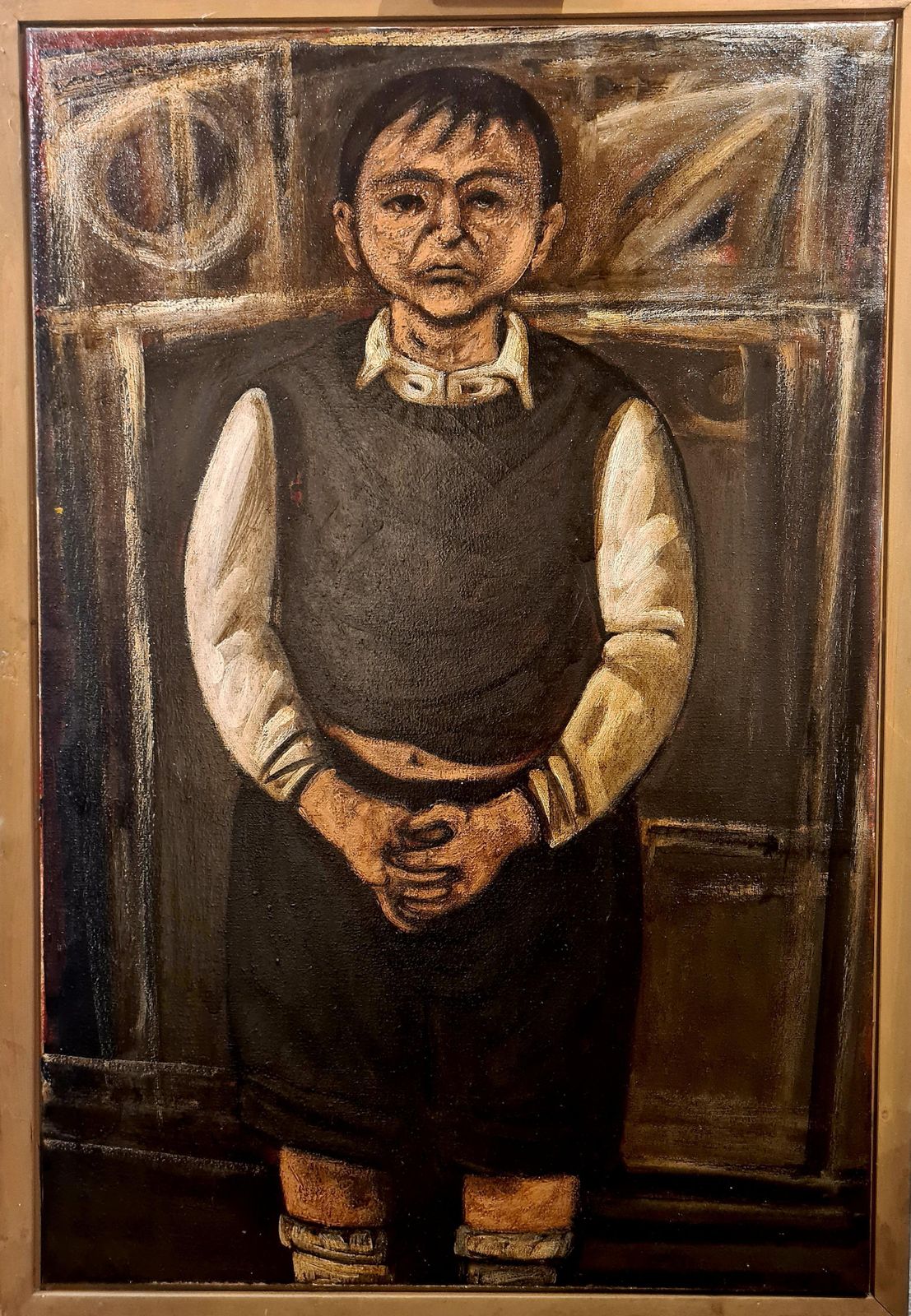 Art Stuart Mackenzie'her', A Large Glasgow School Oil Painting Portrait On Canvas.1990s photo
