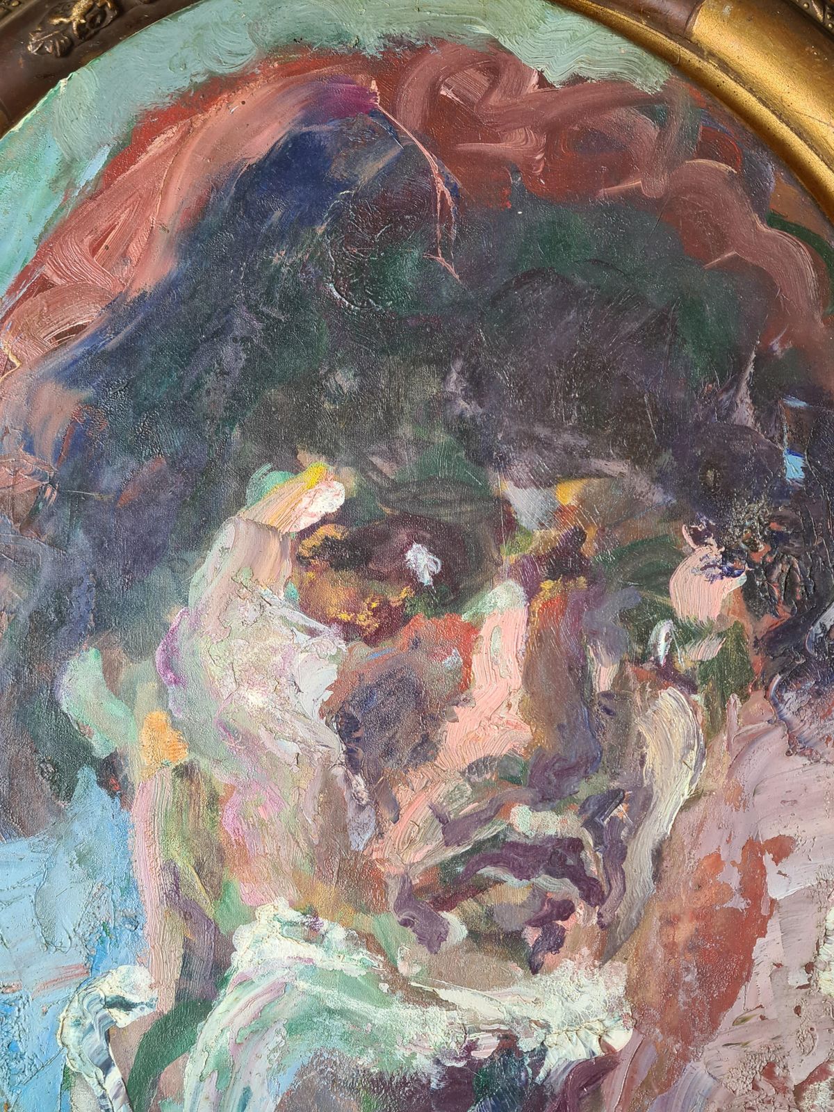 Stephane Lovighi Bourgognefrench Expressionist Self Portrait. Oil On Canvas.1995 photo 1998.0