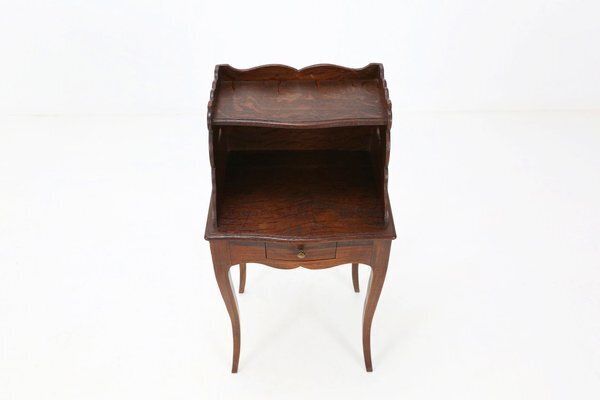 Louis XV Style Nightstand In Wood, France, 1900s photo vintage