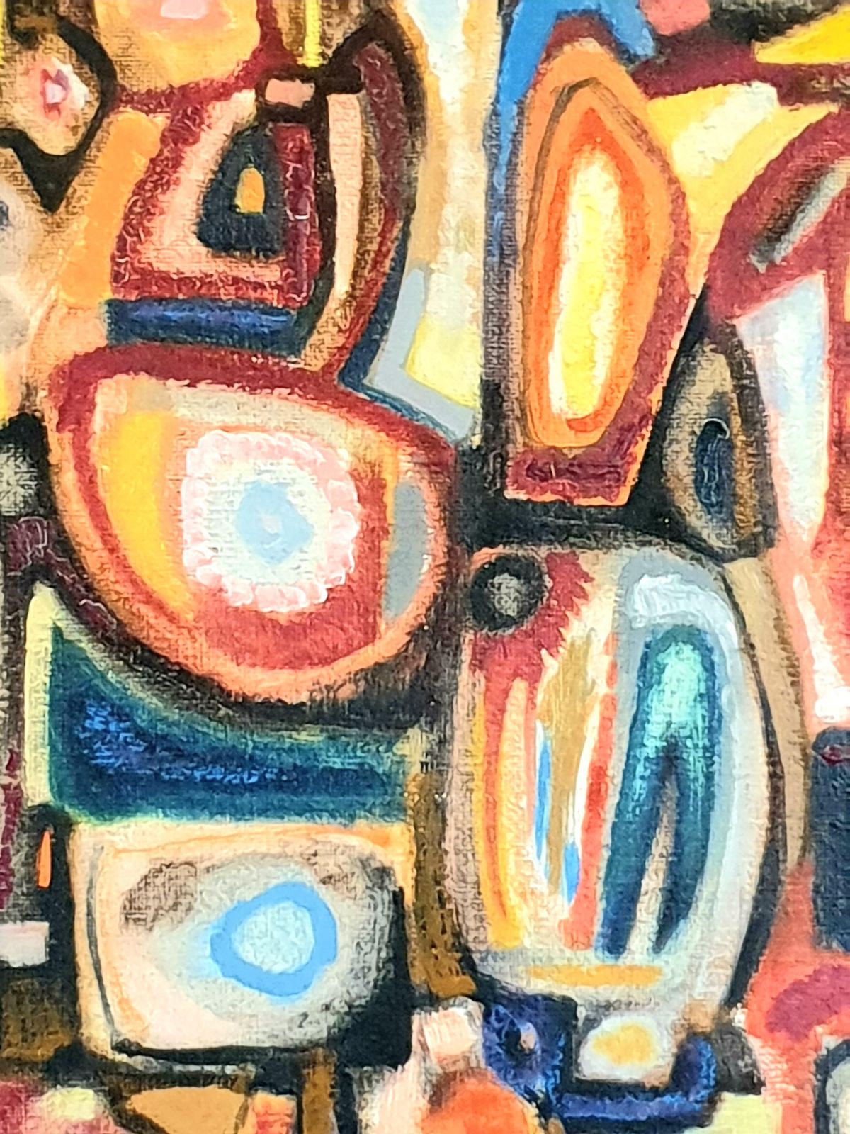 Jean Louis Ladislas Mid Century French Abstract Expressionist Oil On Canvas.1969 photo Art