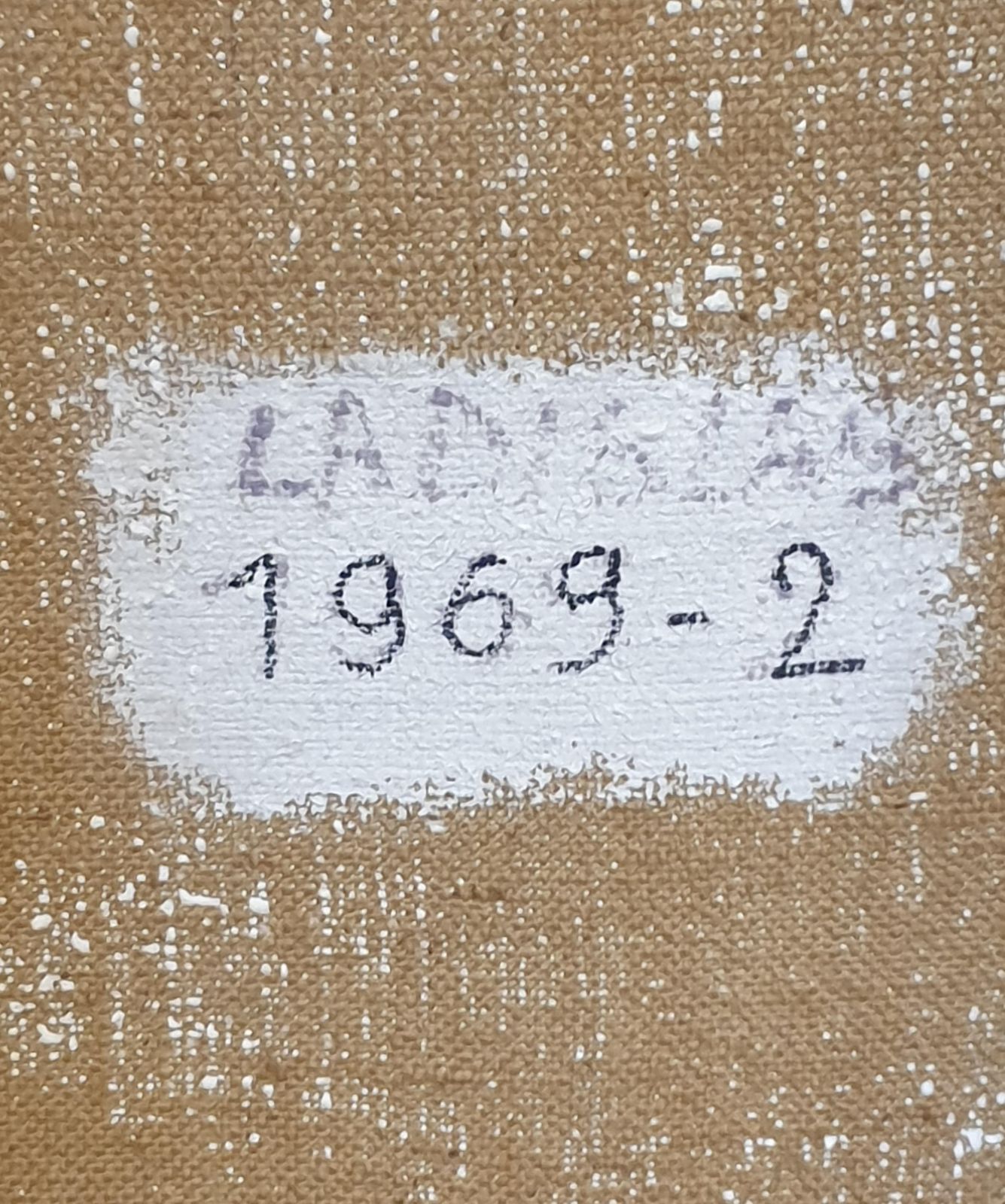 photo vintage Jean Louis Ladislas Mid Century French Abstract Expressionist Oil On Canvas.1969
