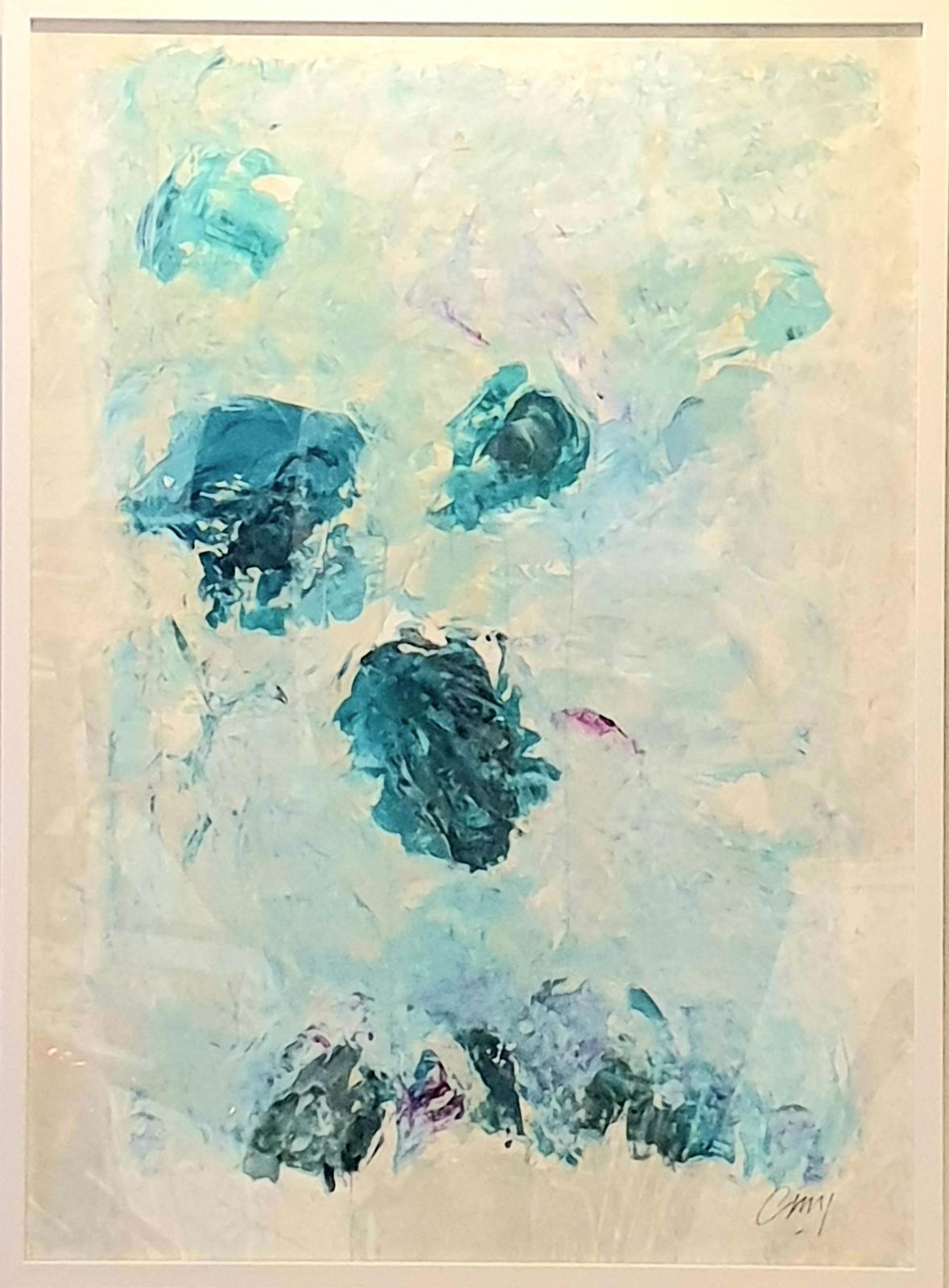 Christian Manoury Contemporary Abstract Expressionist Acrylic On Paper, 'Hommage To Debussy'.2024 photo furniture