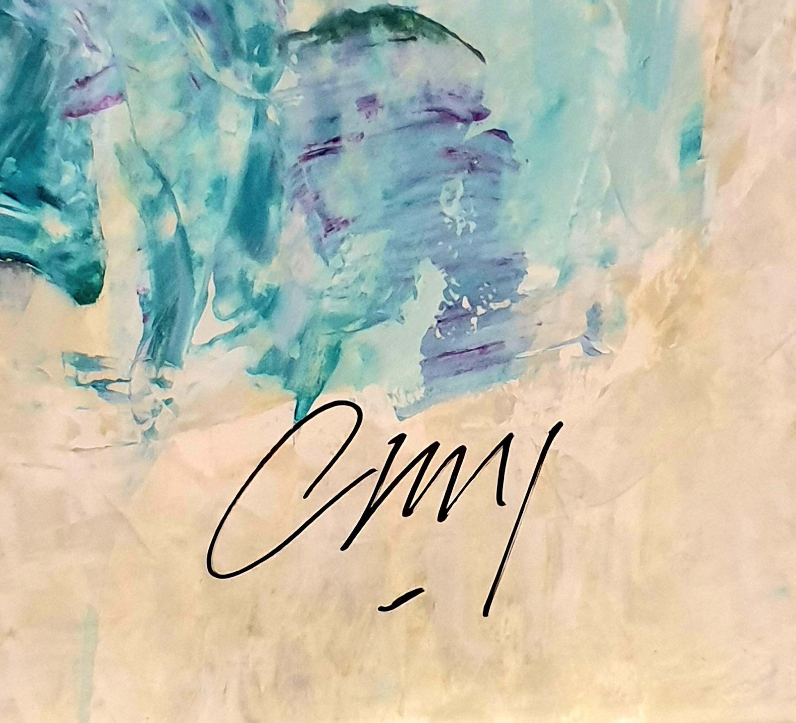 Christian Manoury Contemporary Abstract Expressionist Acrylic On Paper, 'Hommage To Debussy'.2024 photo vinterior