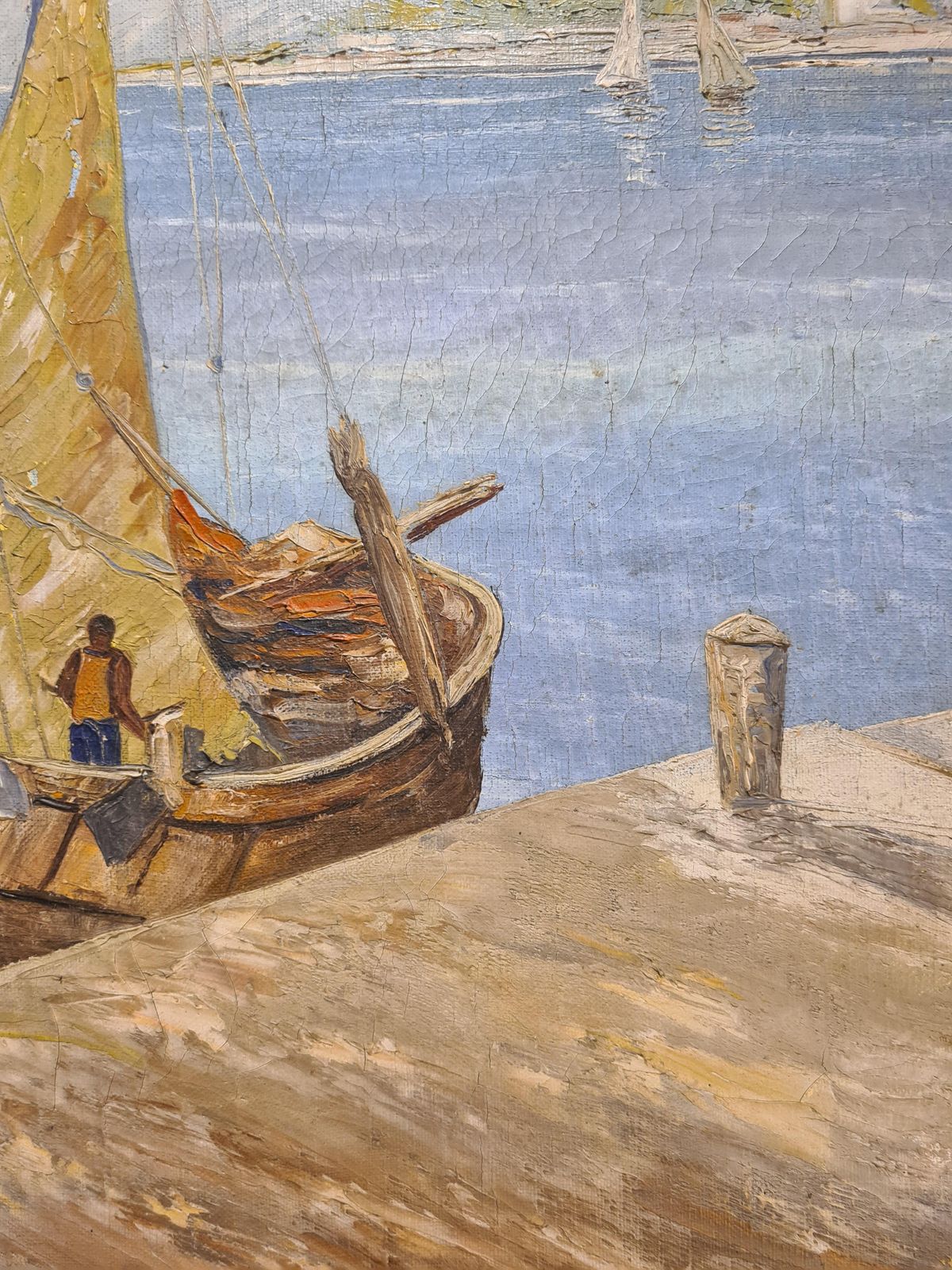 3228.0 Sailing Boats At Sea, A Very Large And Imposing Marine Capriccio, Oil On Canvas1941 photo