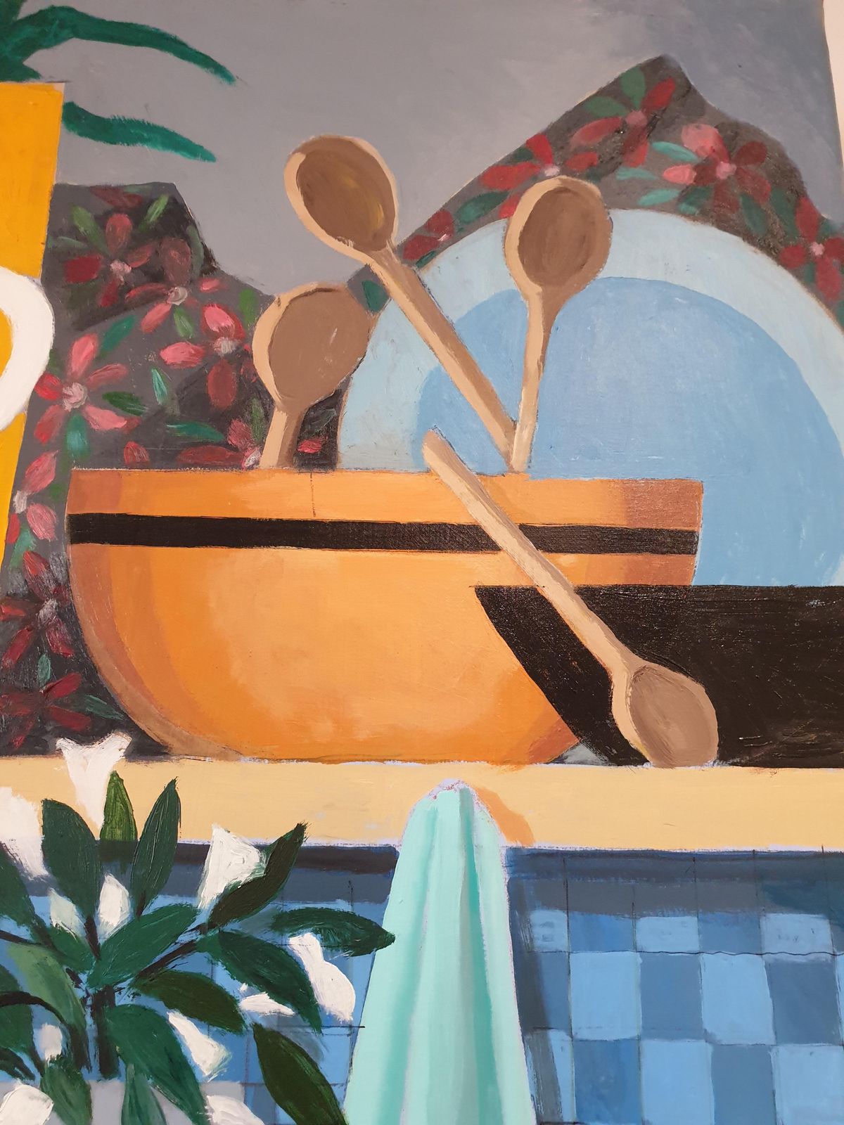 Frank Mclean Docherty 'Kitchen Shelves'. Contemporary Scottish Surrealist Acrylic On Canvas.  2020 photo buy