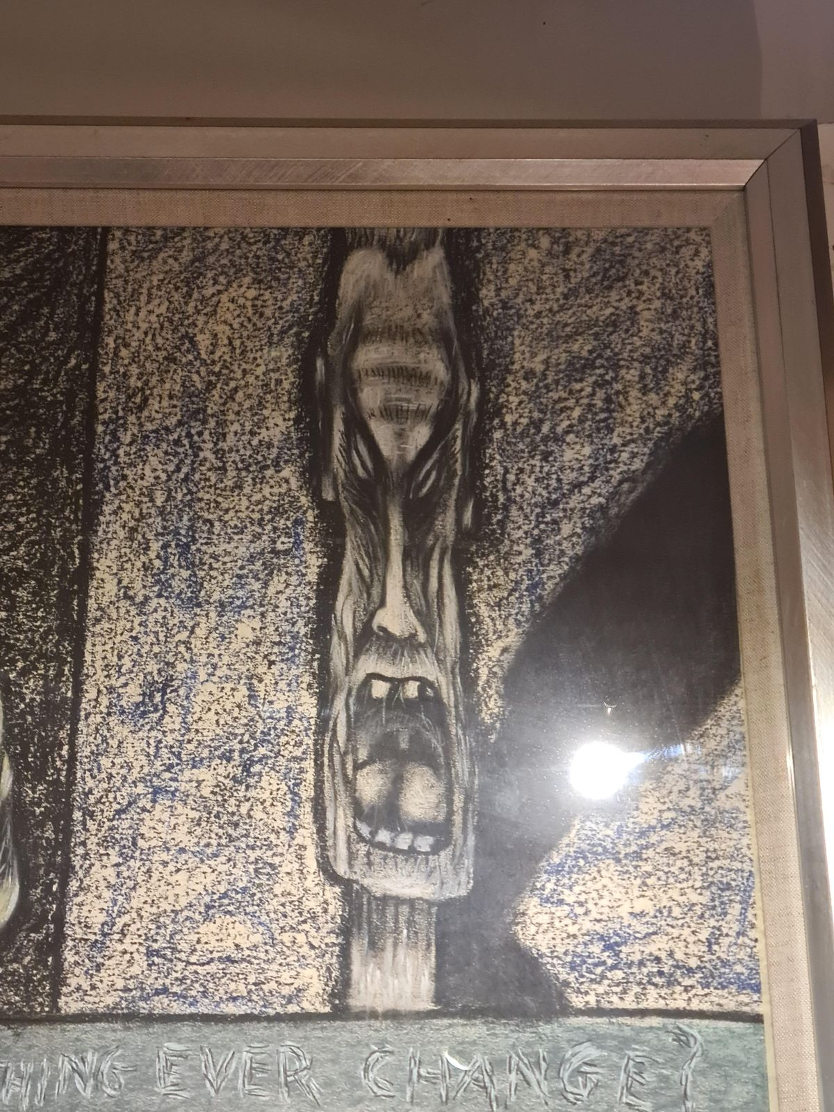 Gordon Muirmonumental Surrealist Pastel, Of Course We Evolve But Does Anything Ever Change?1985 photo 3403.0