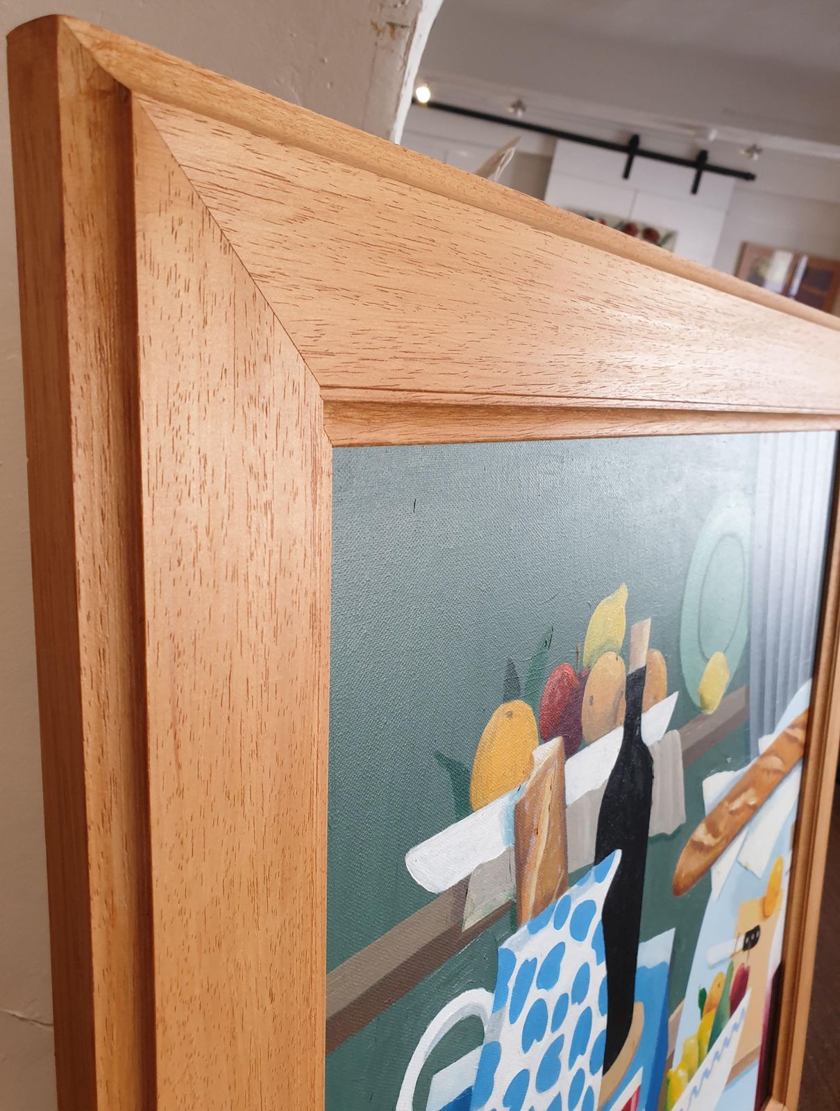 Frank Mclean Docherty'petit Déjeuner'. Contemporary Scottish Surrealist Acrylic On Canvas.2019 photo vintage