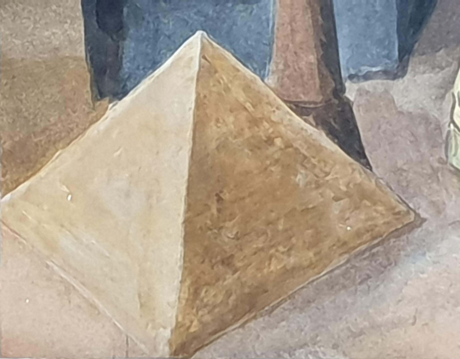 photo vinterior Derek Carruthers Surrealist Painting On Paper, 'Godot', Artefacts Of Civilisations Lost1985