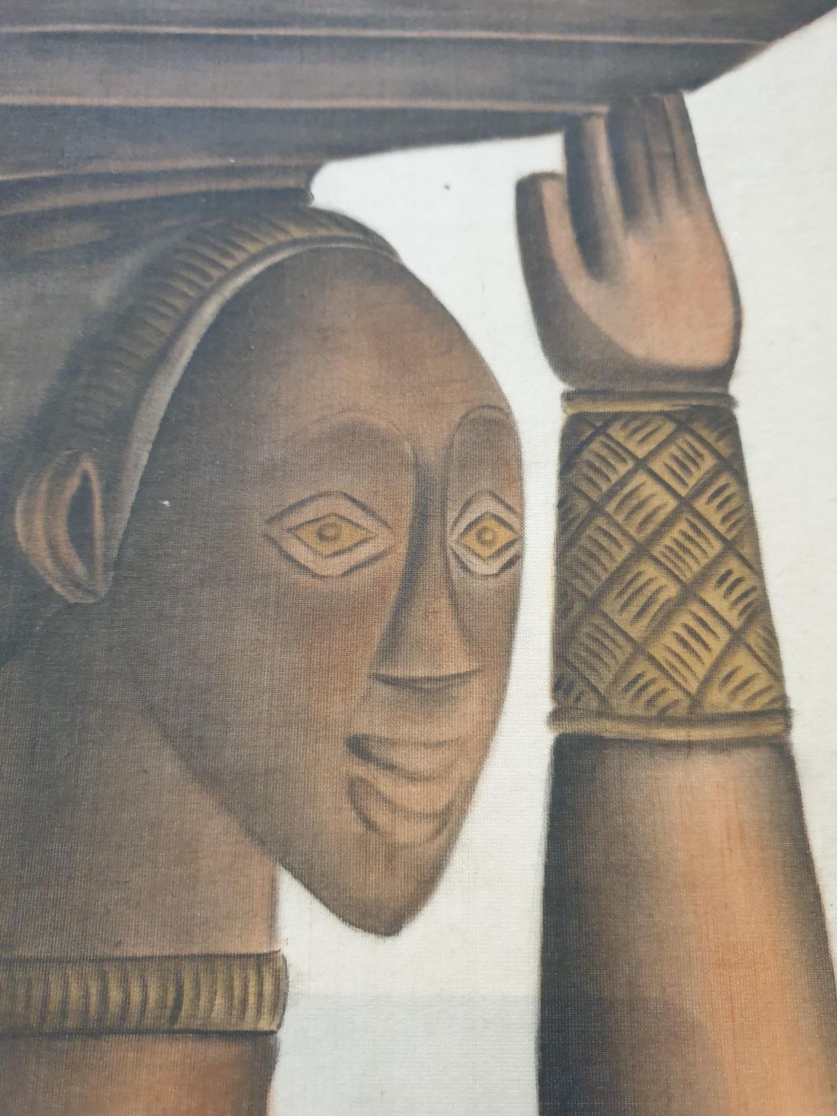 photo furniture La Roche Laffittewatercolour On Handmade Paper Laid On Vélin D'arches Of An African Sculpture.