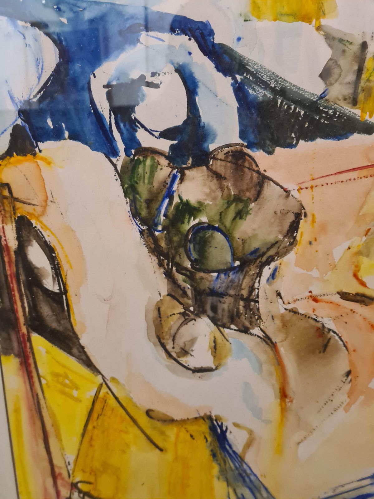 Roger Decaux Mid 20th Century Large Paris School Watercolour Of A Tablescapemid Century photo for sale