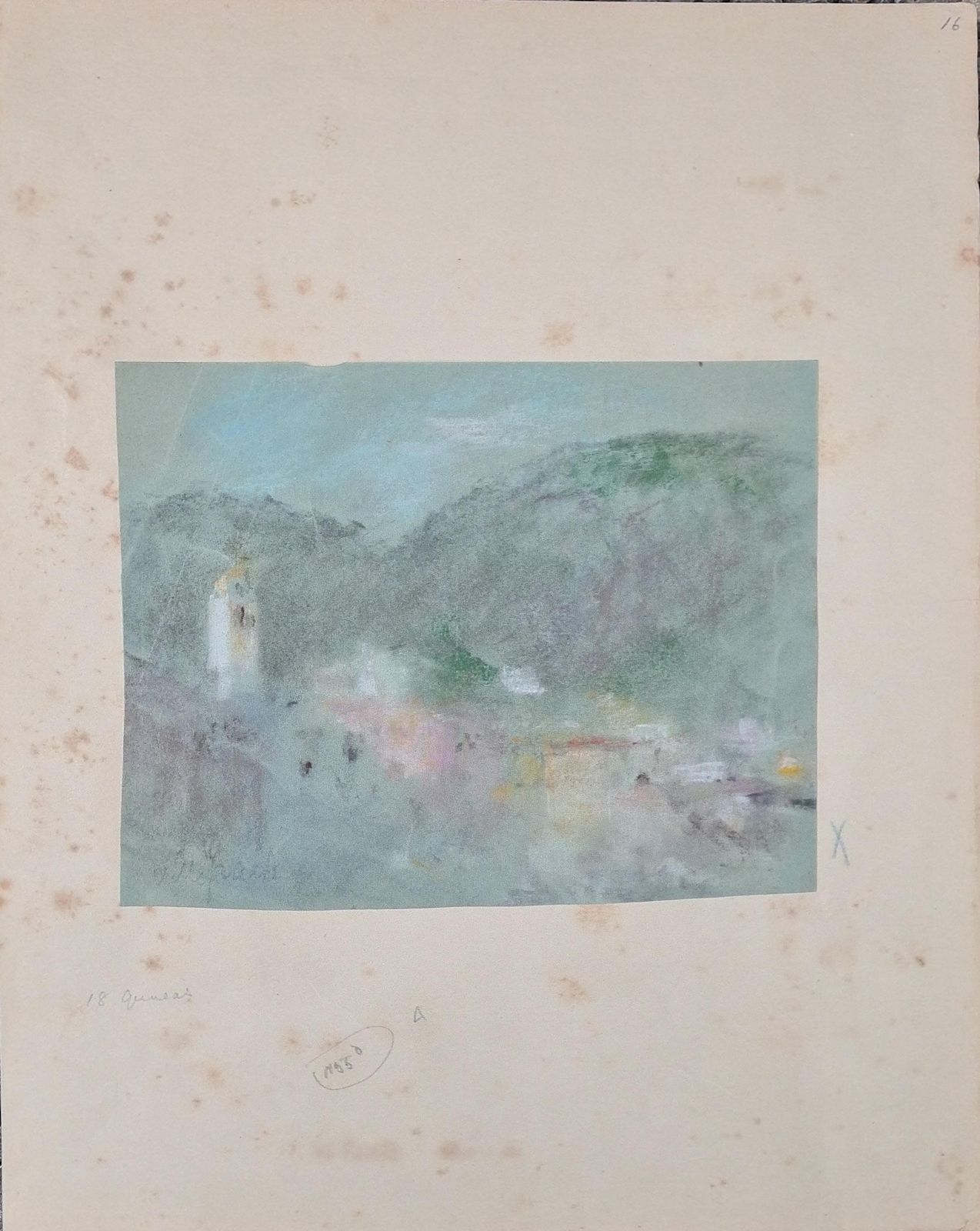 Hercules Brabazon Brabazonimpressionist View Of Villefranche, South Of France, In The Style Of Turner.1860s photo buy